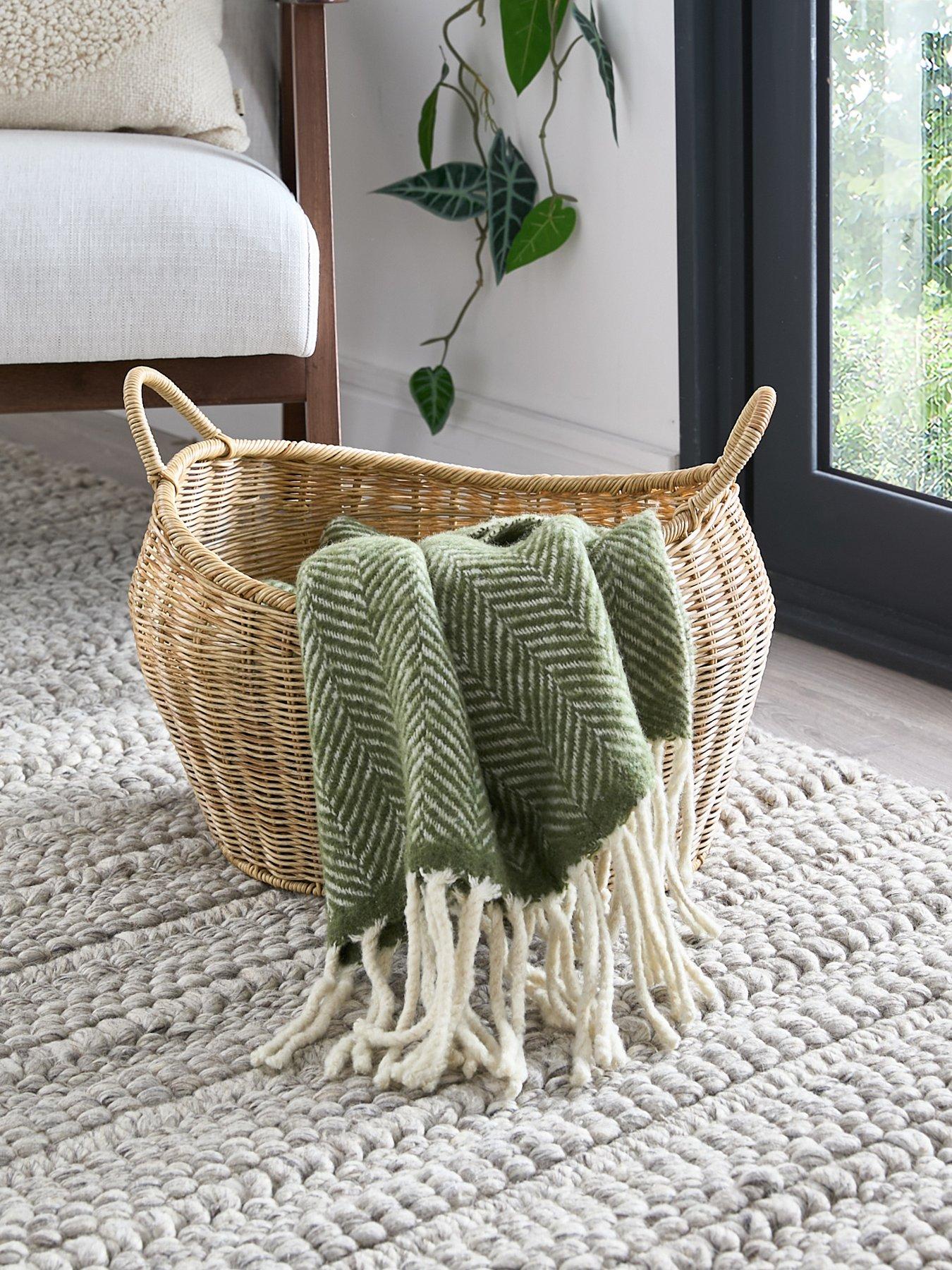 Image 1 of 6 of The Very Collection Concave Basket with Handles 50cm