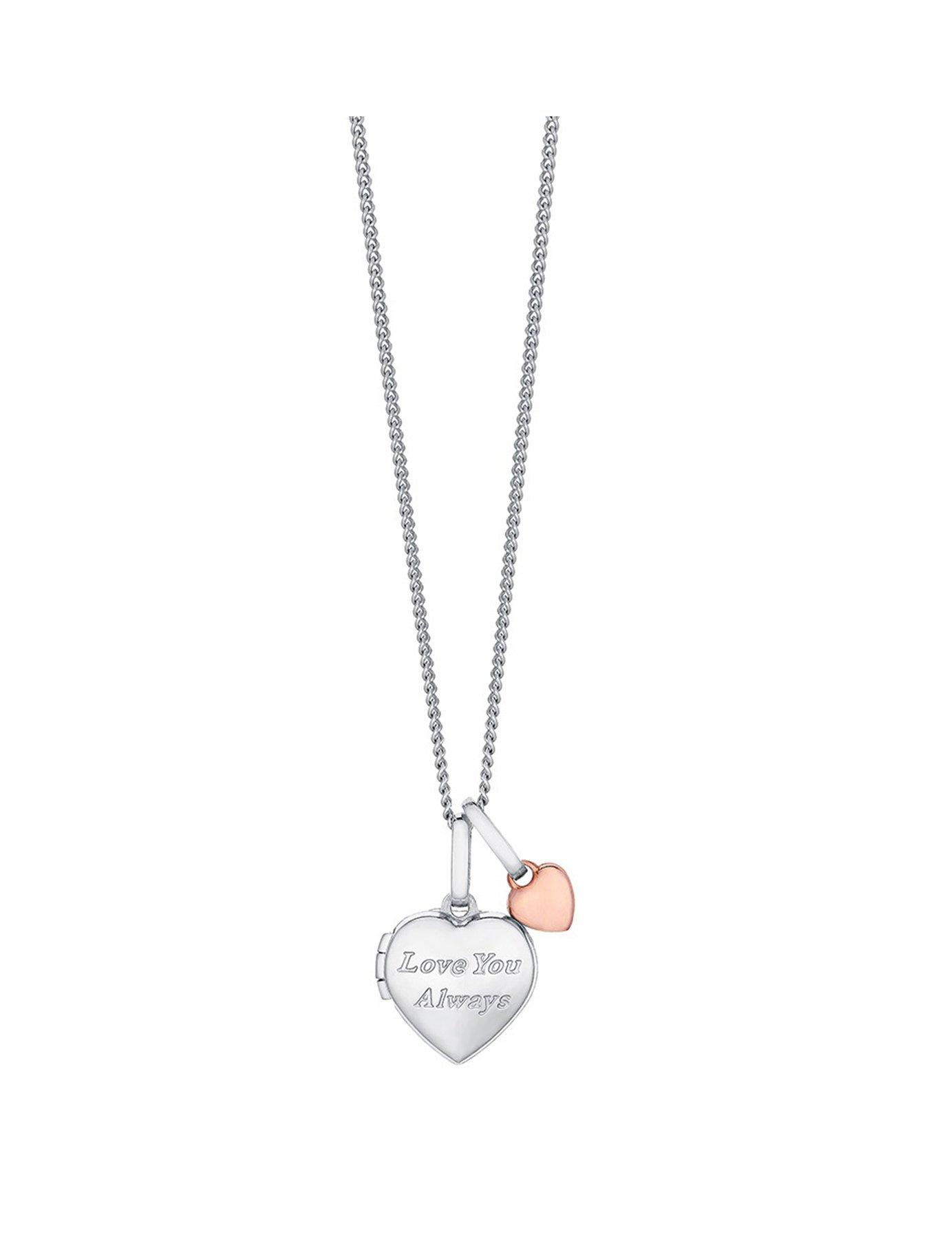 h-samuel-sterling-silver-amp-9ct-rose-gold-18-heart-locket-necklace