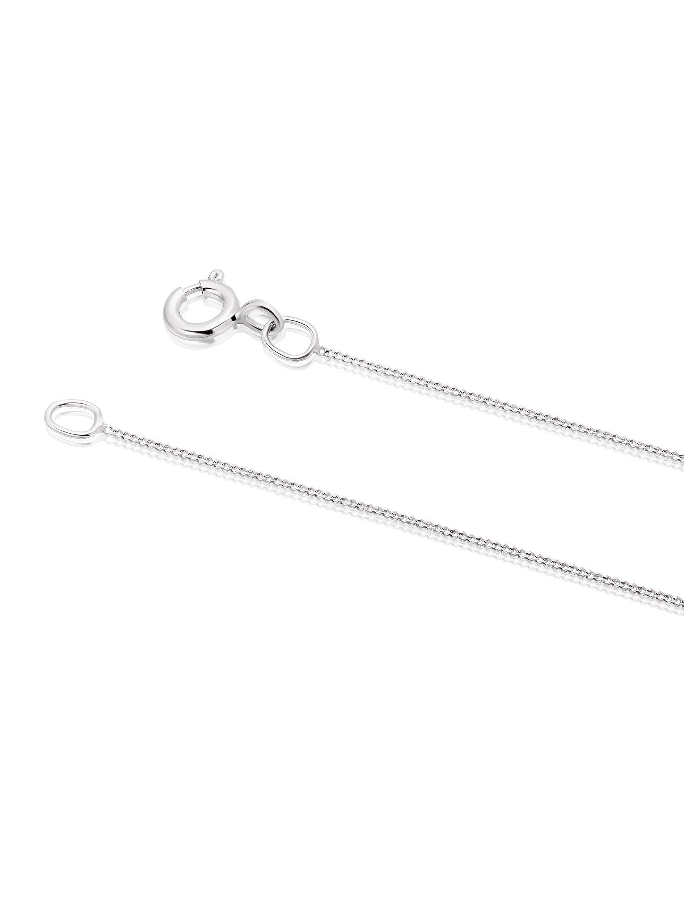  image of h-samuel-sterling-silver-necklace-with-multicoloured-cubic-zirconia-circle-pendant