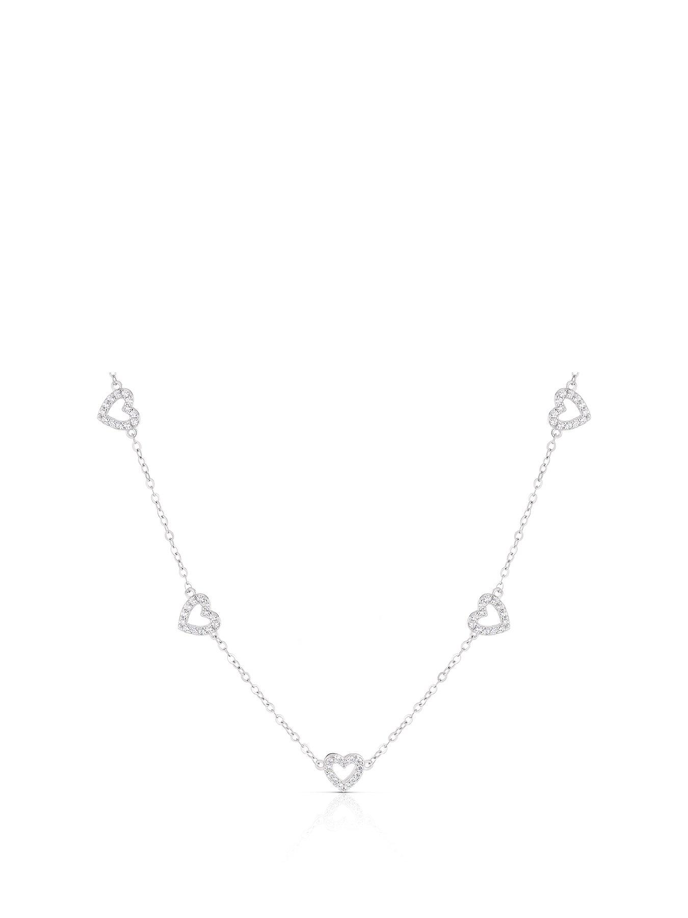 h-samuel-sterling-silver-necklace-cubic-zirconia-heart-station-trace-necklace