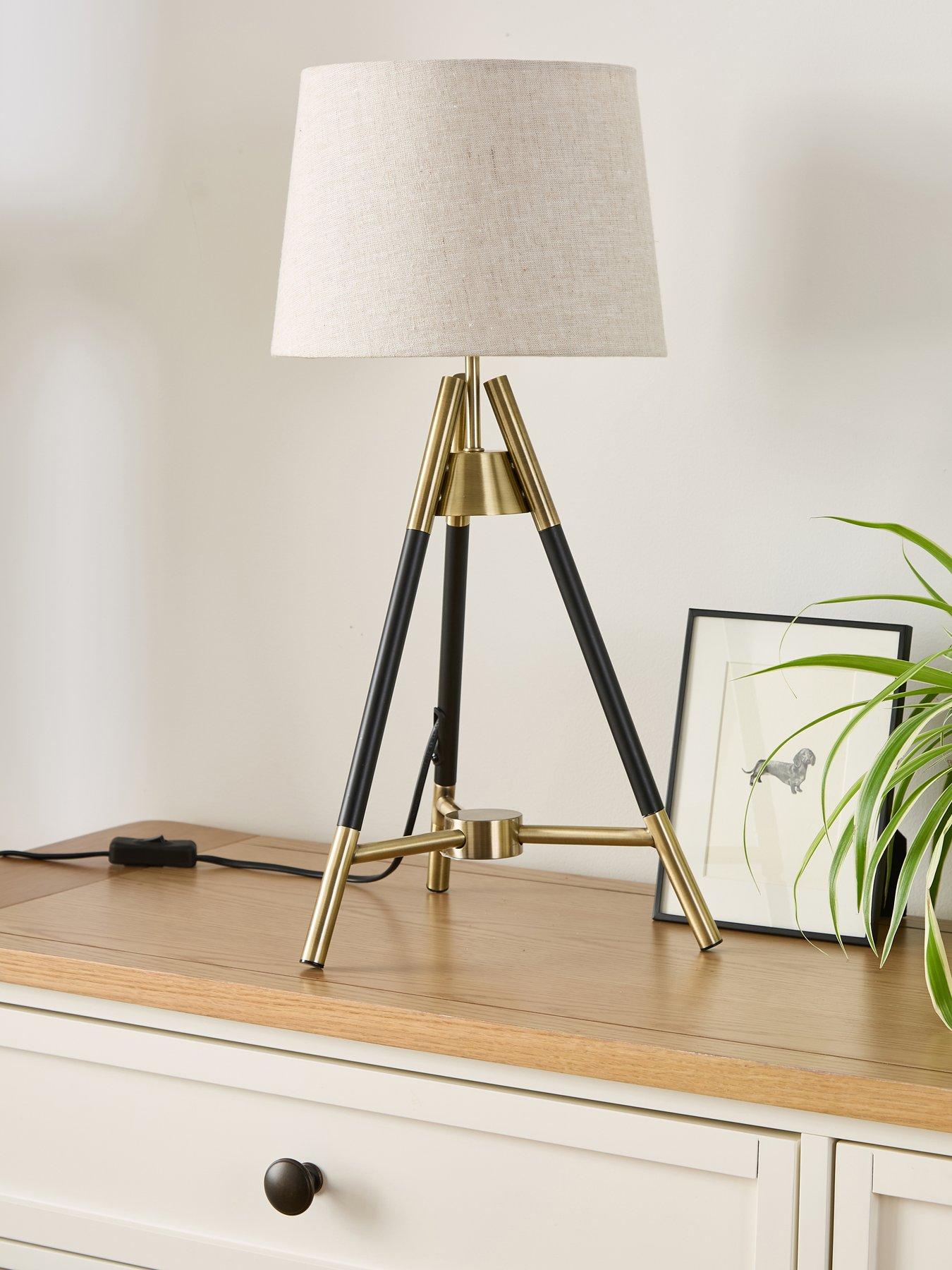 undefined Two Tone Tripod Table Lamp