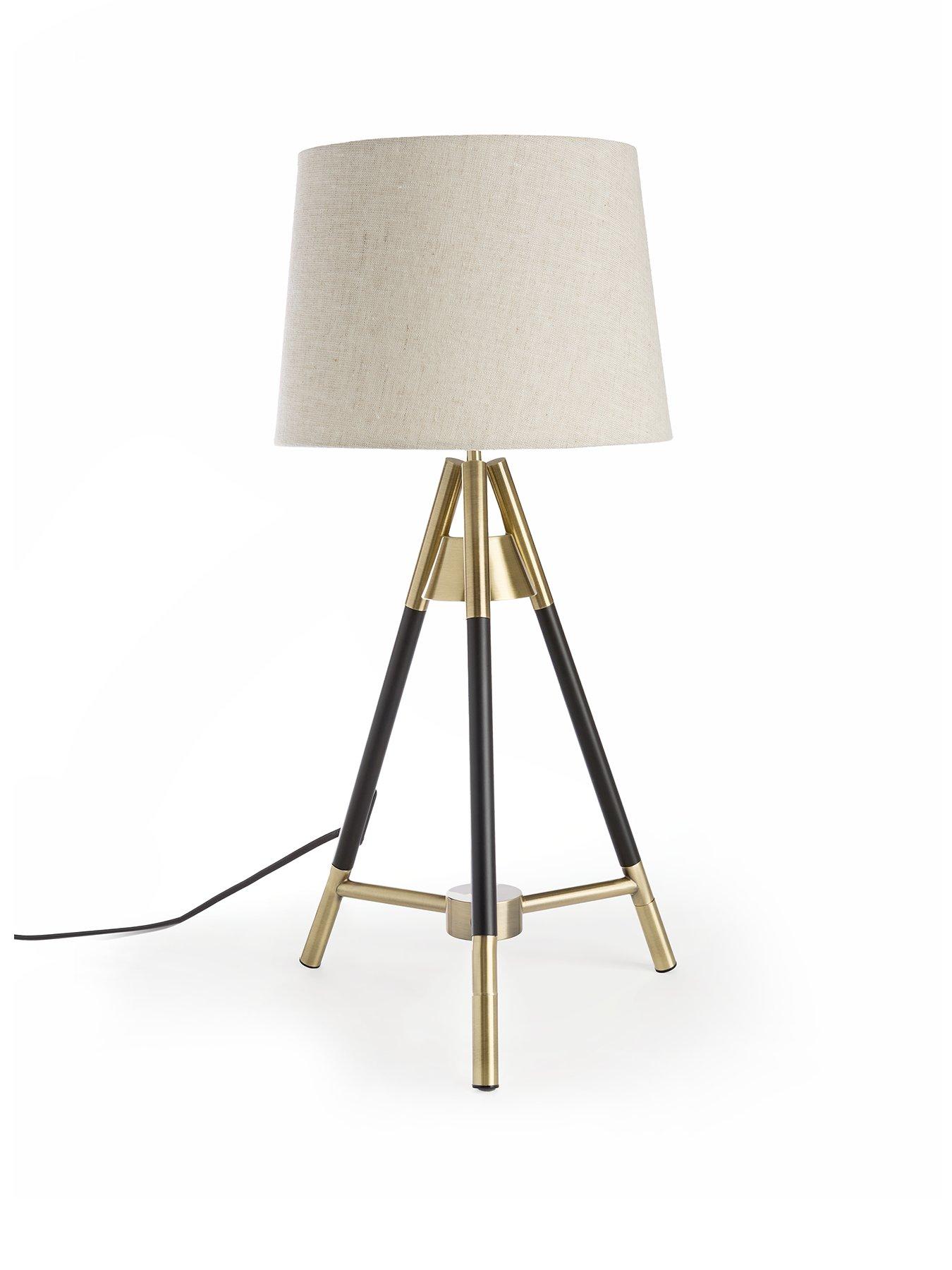 Image 2 of 7 of Very Home Two Tone Tripod Table Lamp
