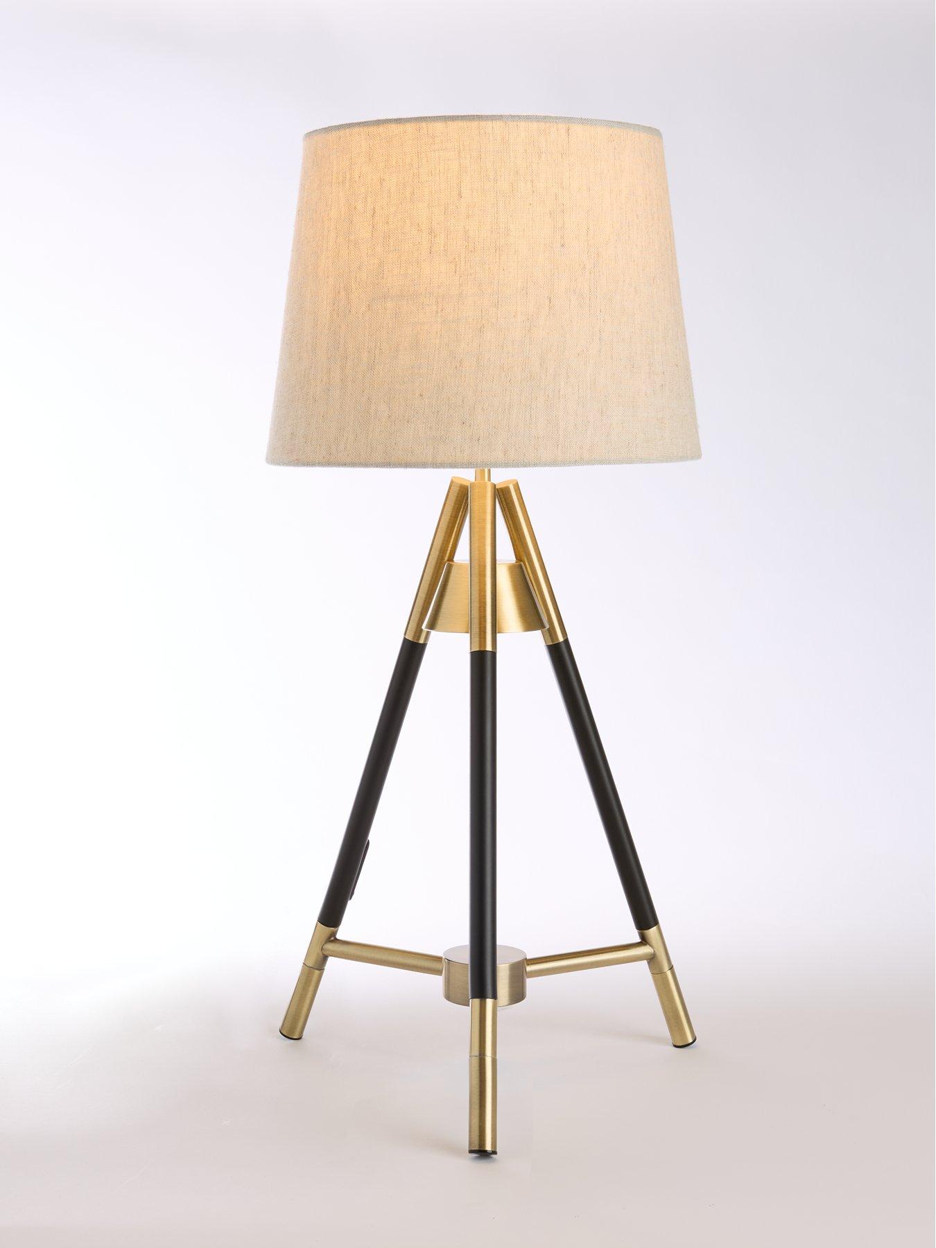 Image 3 of 7 of Very Home Two Tone Tripod Table Lamp