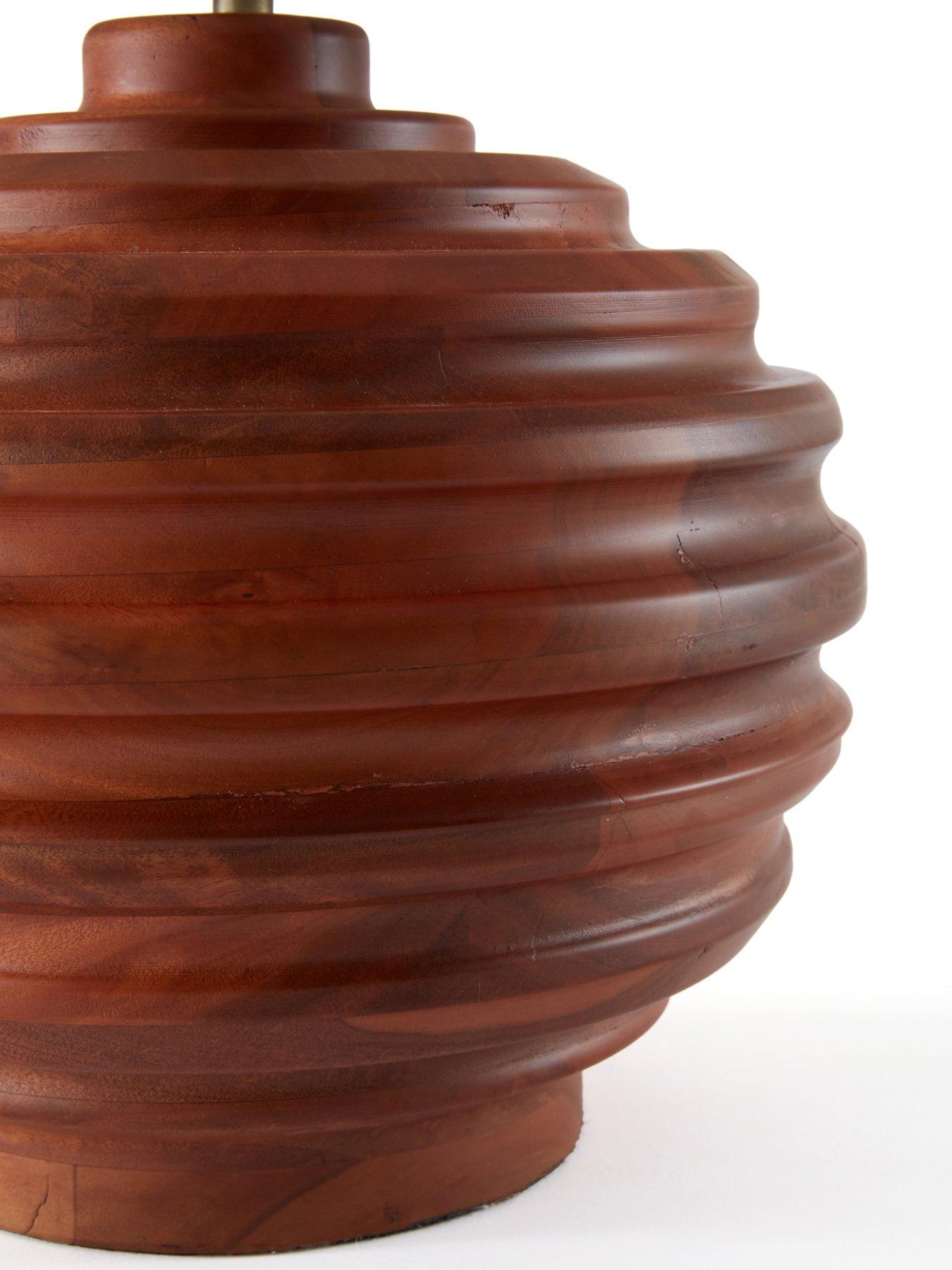  image of the-very-collection-wood-turned-table-lamp-walnut