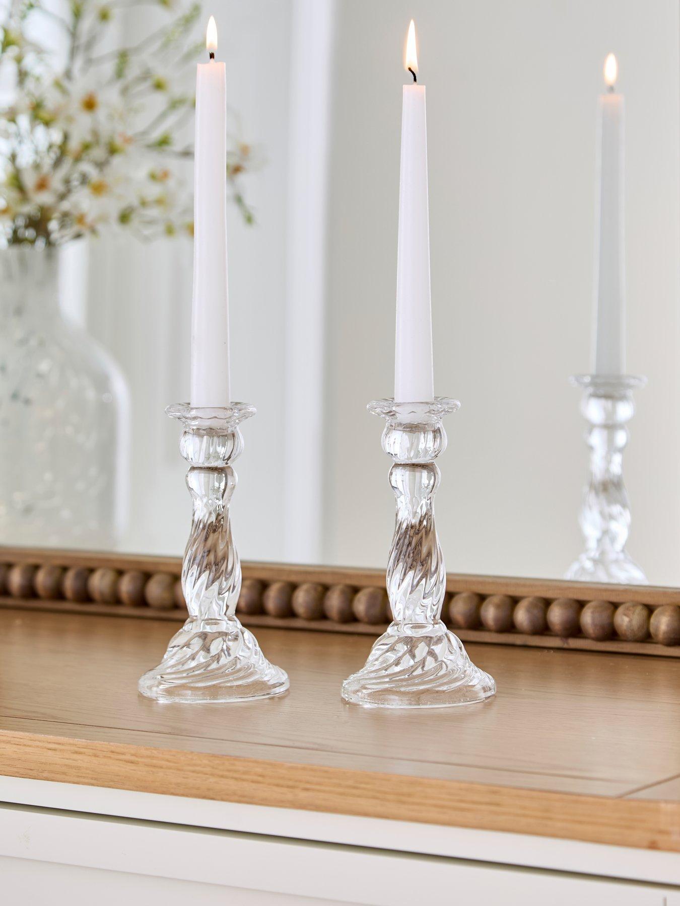 undefined Set of 2 Crystal Candle Holders