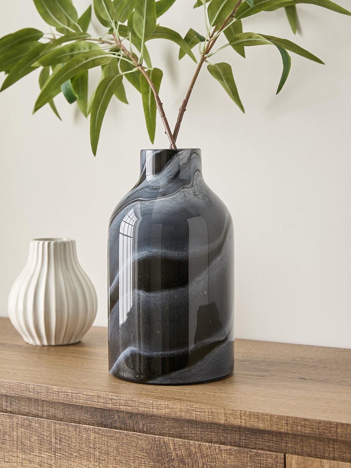 Image 1 of 3 of Very Home Dark Swirl Glass Vase