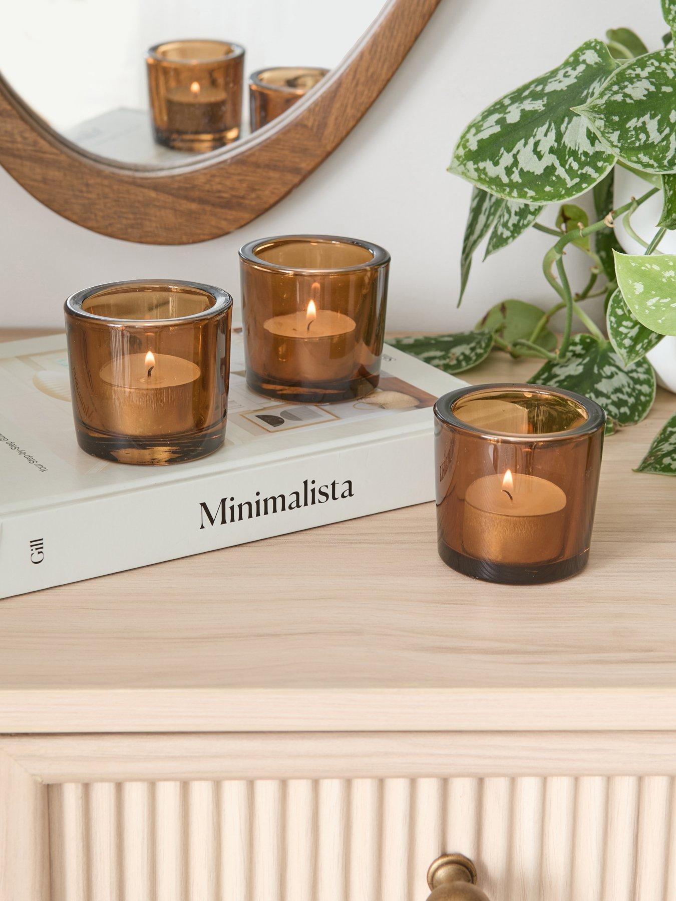 undefined Set of 3 Glass Candle Holder