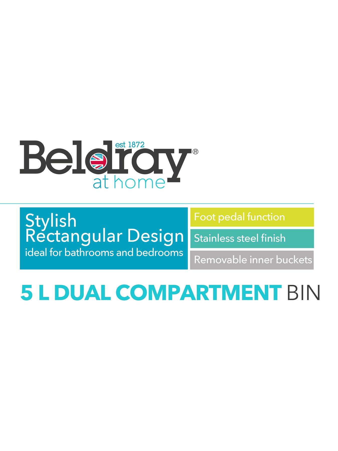  image of beldray-5-litre-dual-compartment-bin-silver