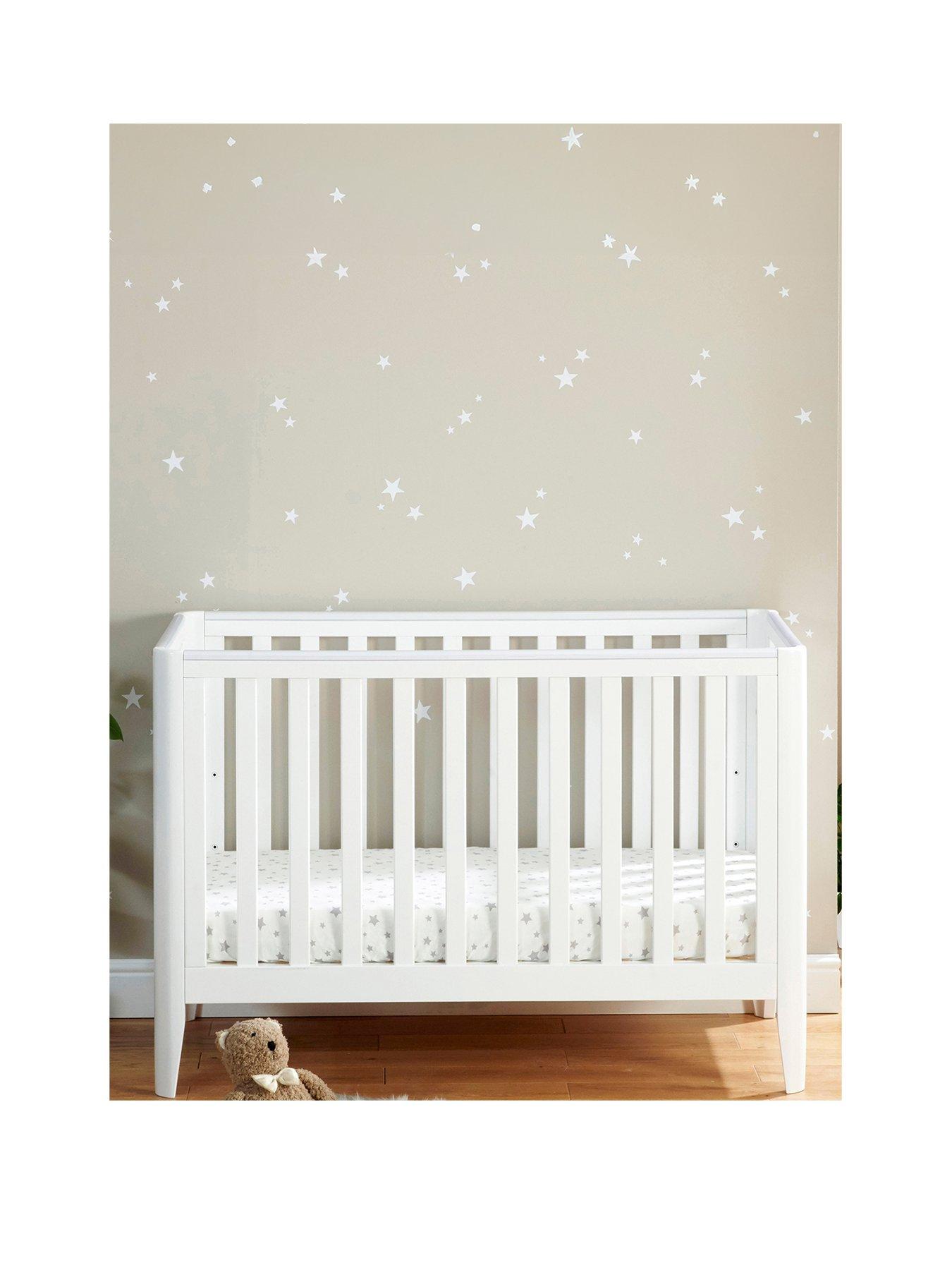  image of babymore-iris-cot-bed-white