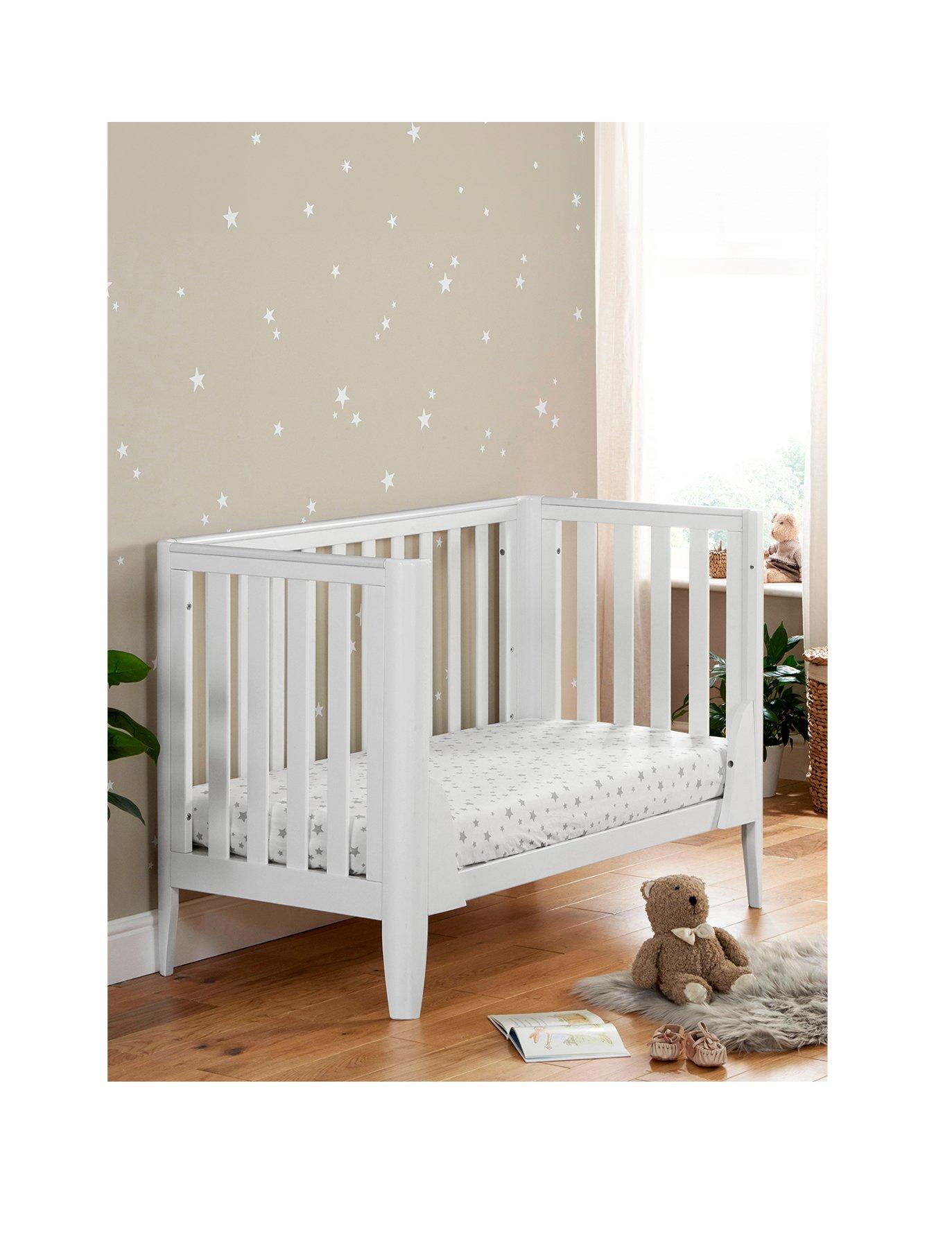 image of babymore-iris-cot-bed-white