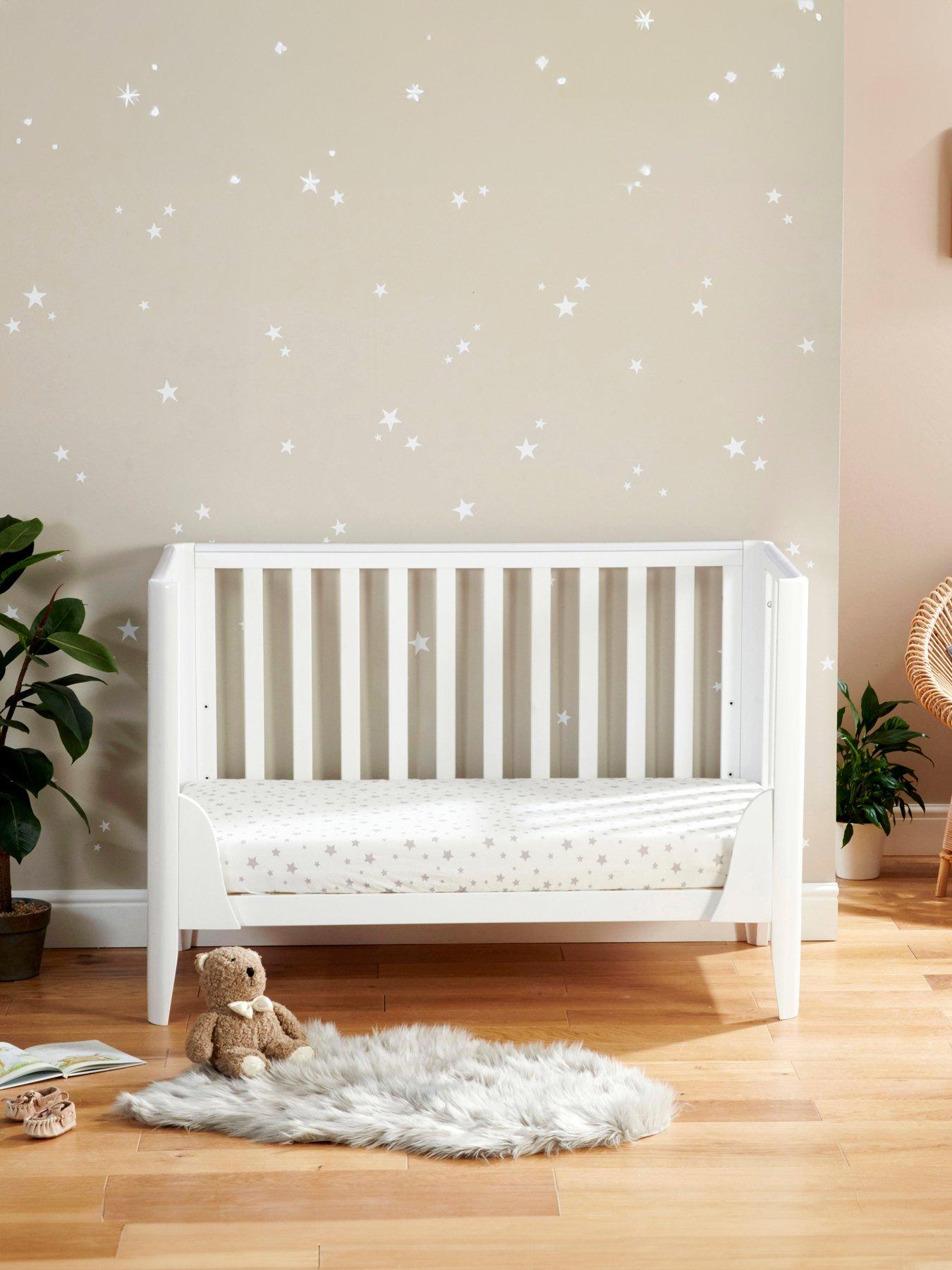  image of babymore-iris-cot-bed-white
