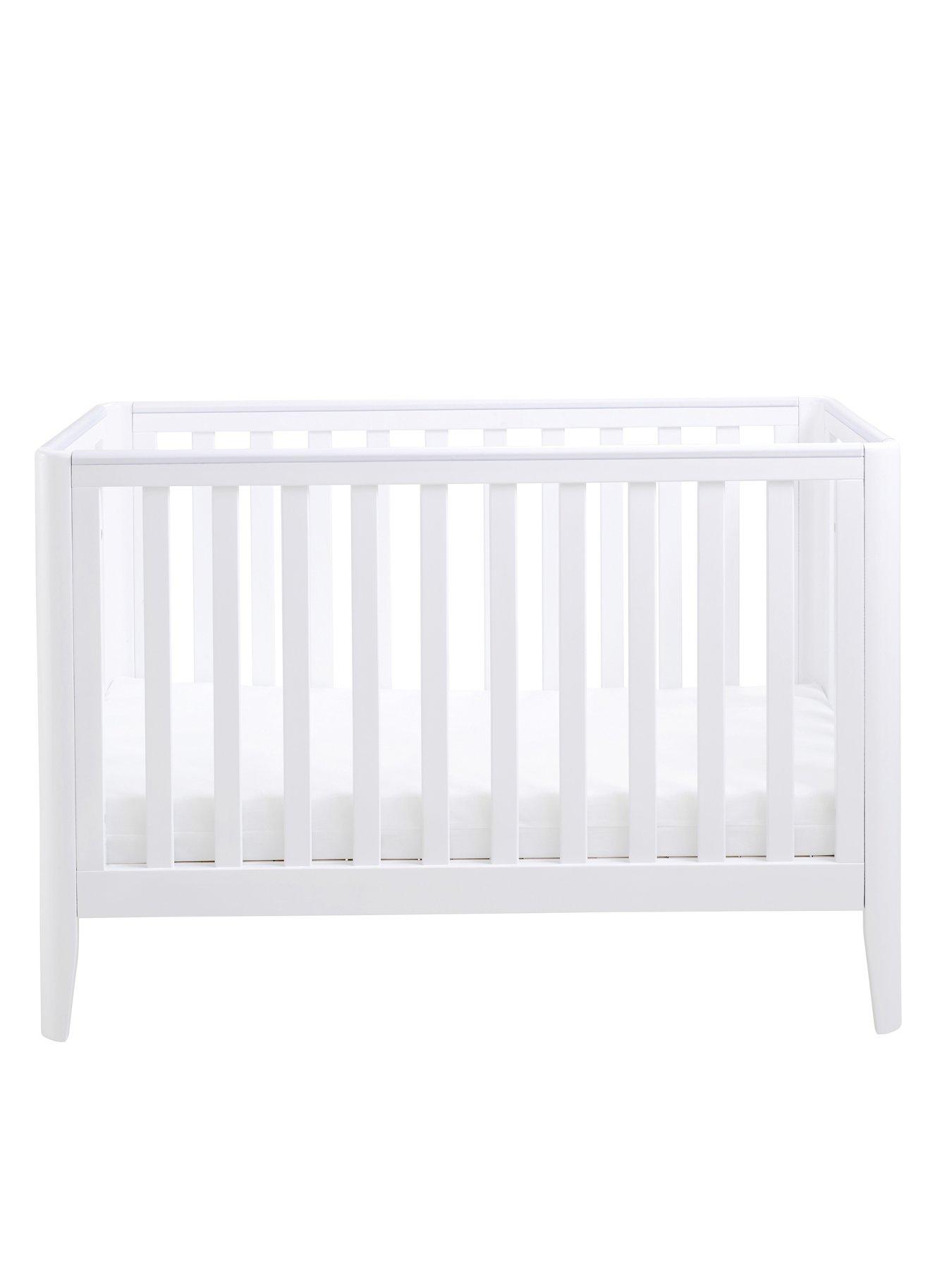  image of babymore-iris-cot-bed-white