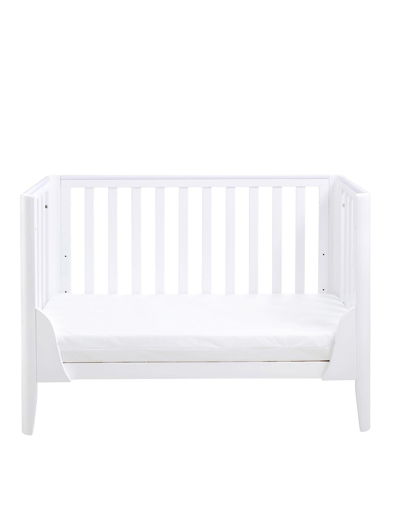  image of babymore-iris-cot-bed-white