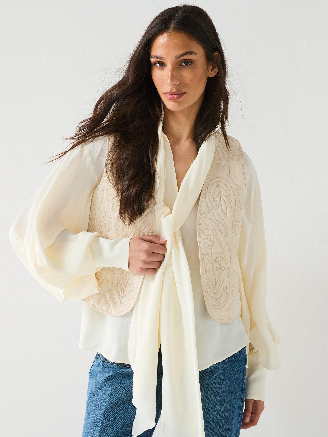 JDY Quilted Waistcoat - Cream
