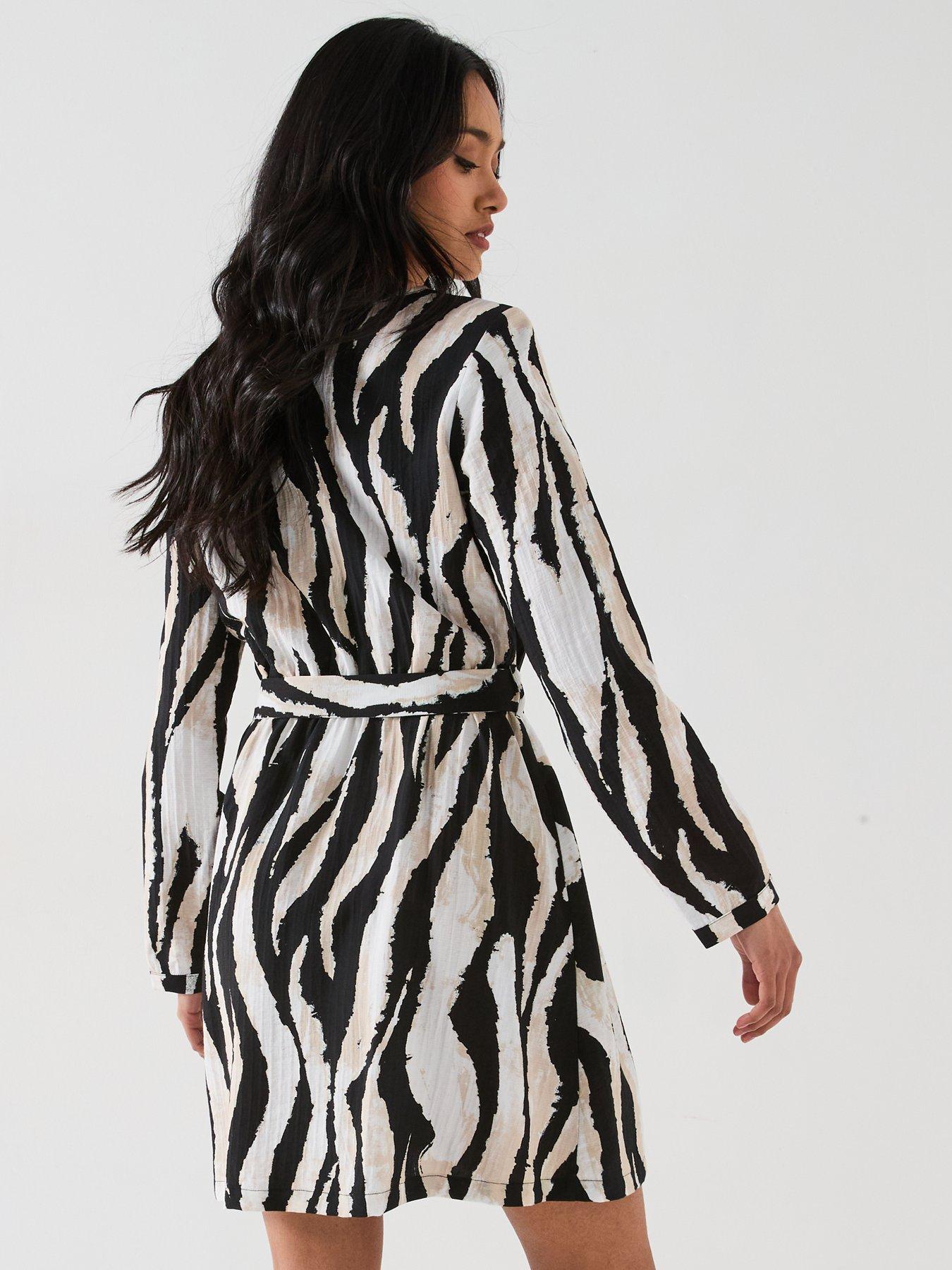  image of vero-moda-wrap-style-mini-dress-multi