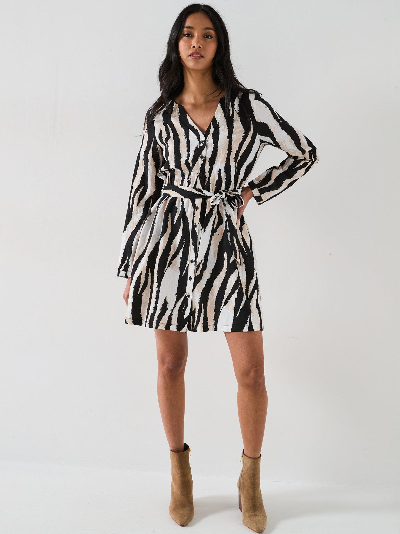  image of vero-moda-wrap-style-mini-dress-multi