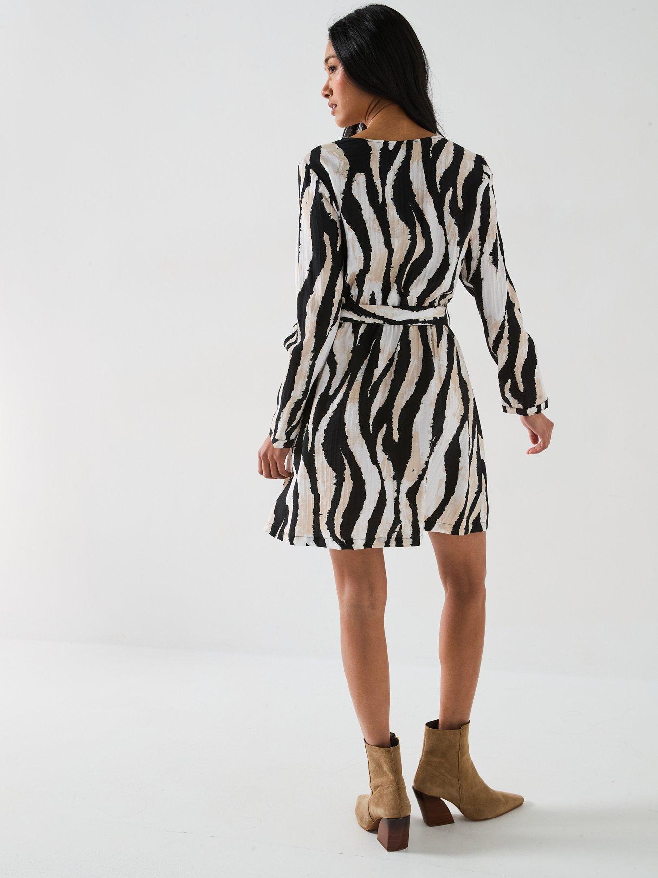  image of vero-moda-wrap-style-mini-dress-multi