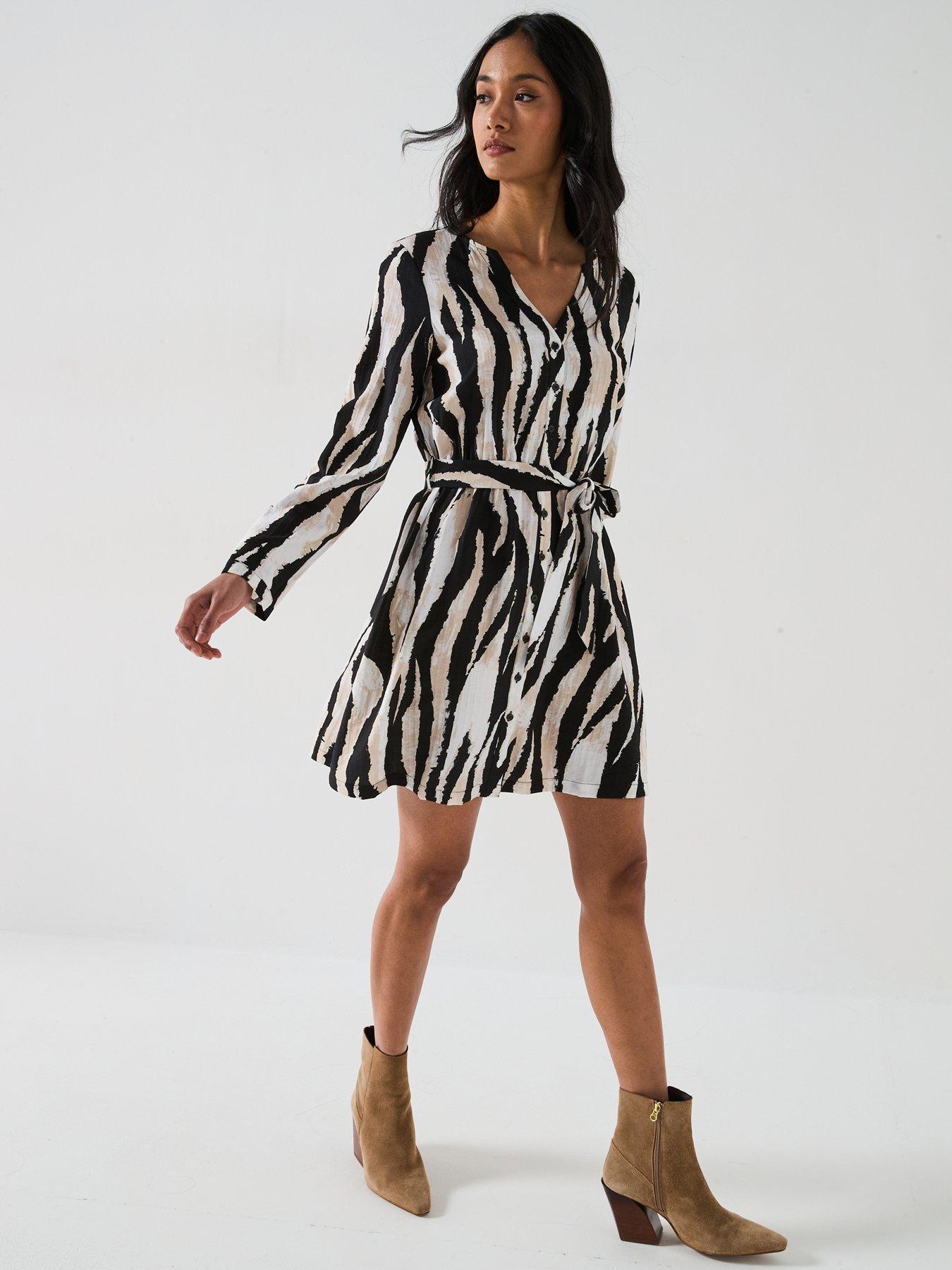  image of vero-moda-wrap-style-mini-dress-multi