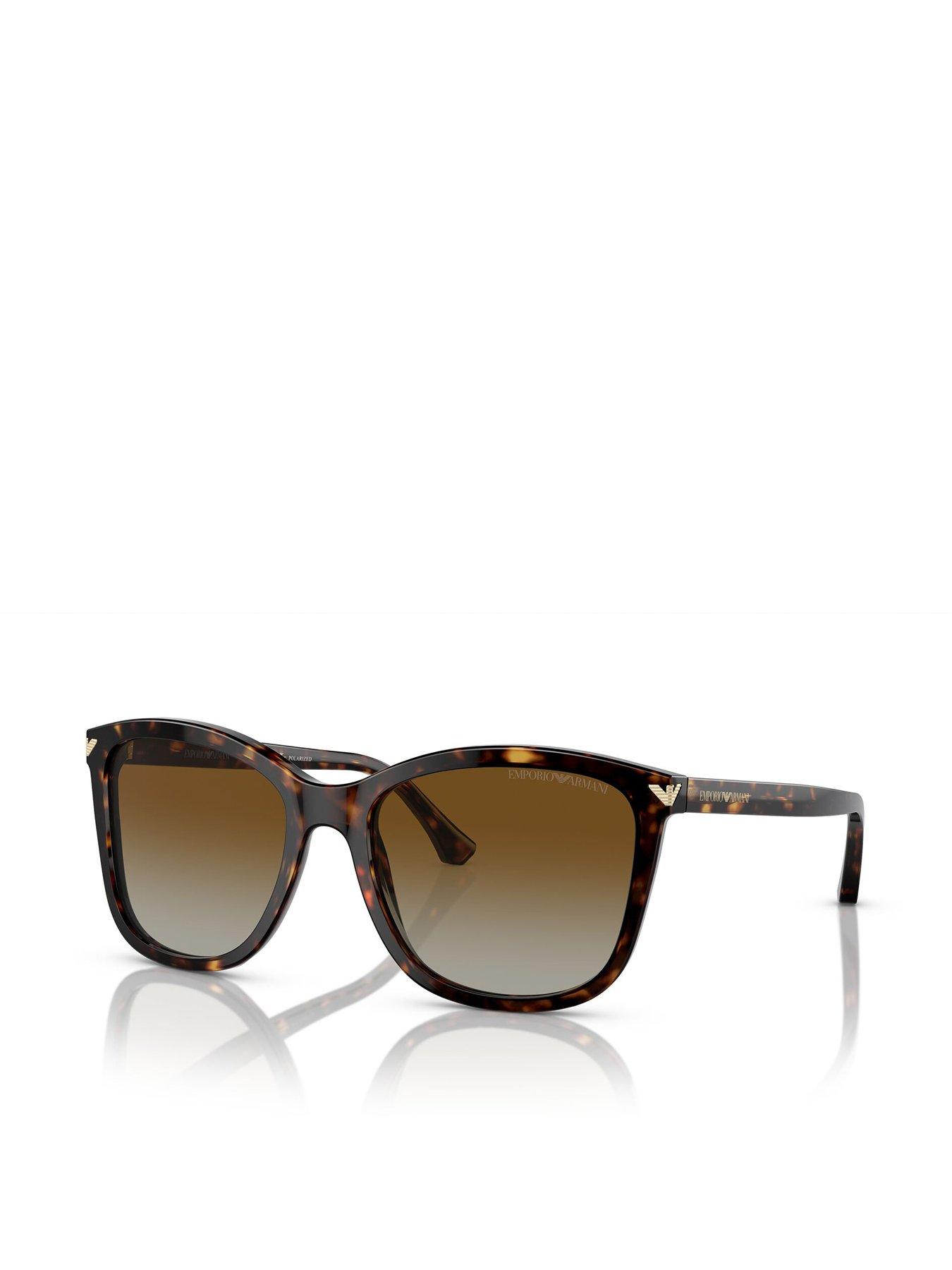 Image 1 of 4 of Emporio Armani 0Ea4060 Square Sunglasses - Brown