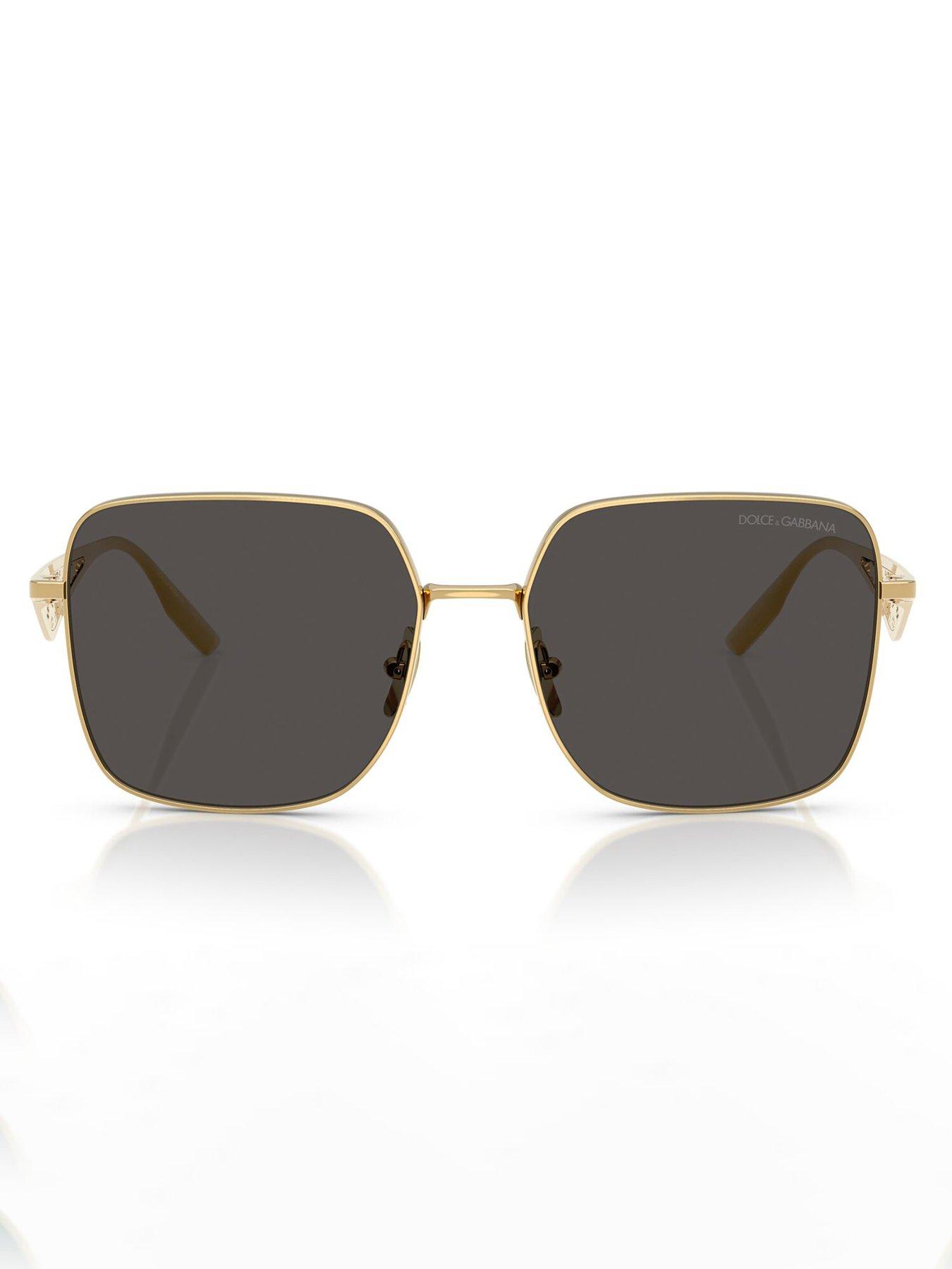 image of dolce-gabbana-square-sunglasses-gold