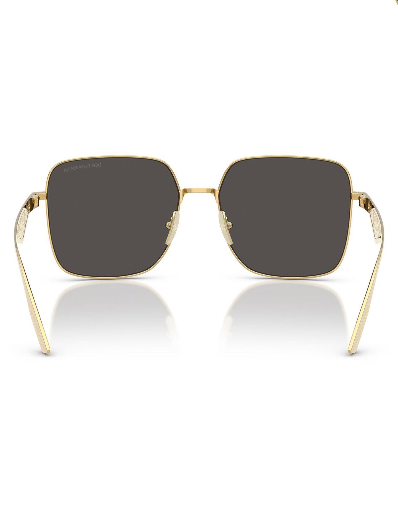 image of dolce-gabbana-square-sunglasses-gold