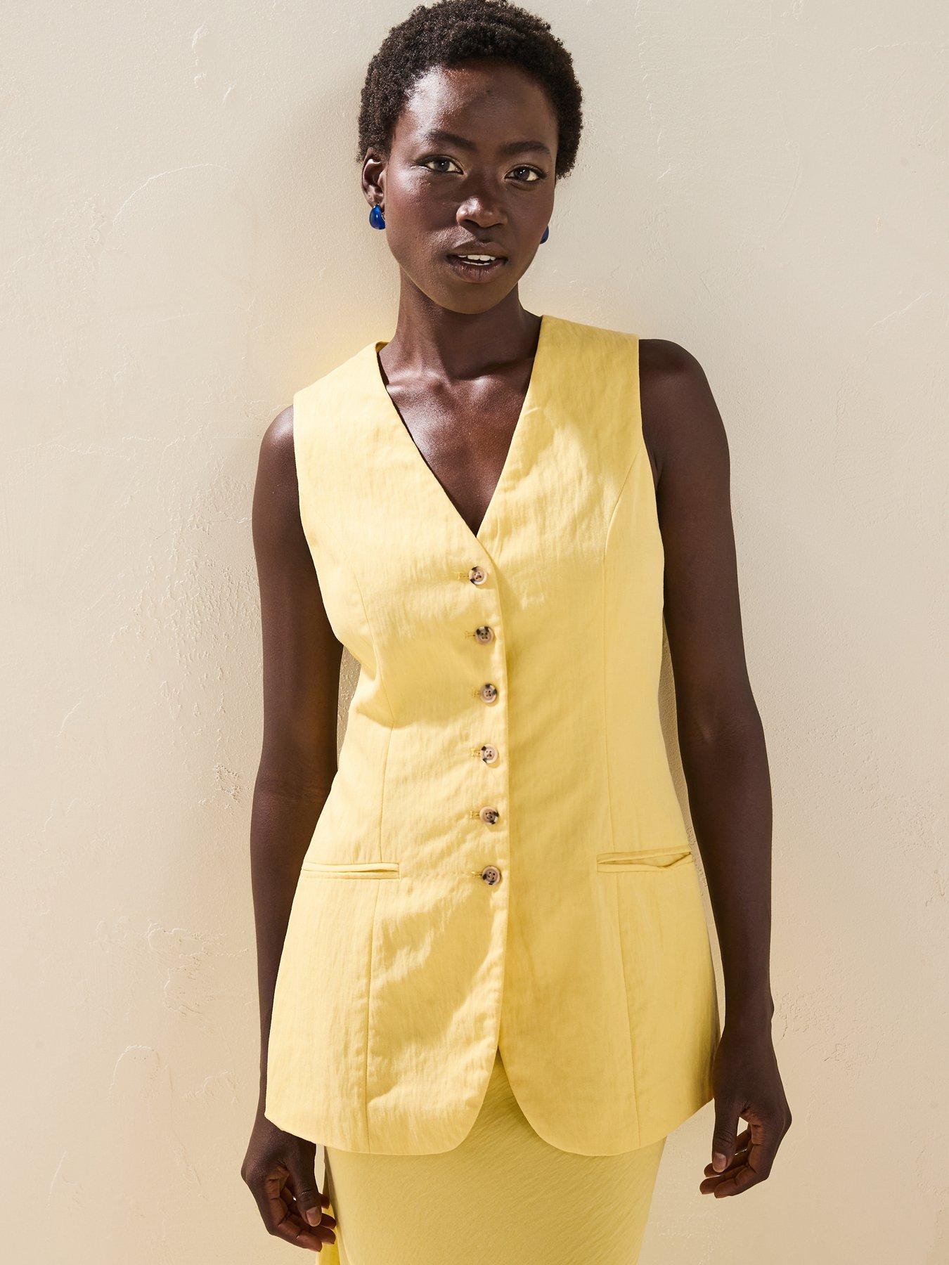 undefined Tailored Waistcoat - Yellow