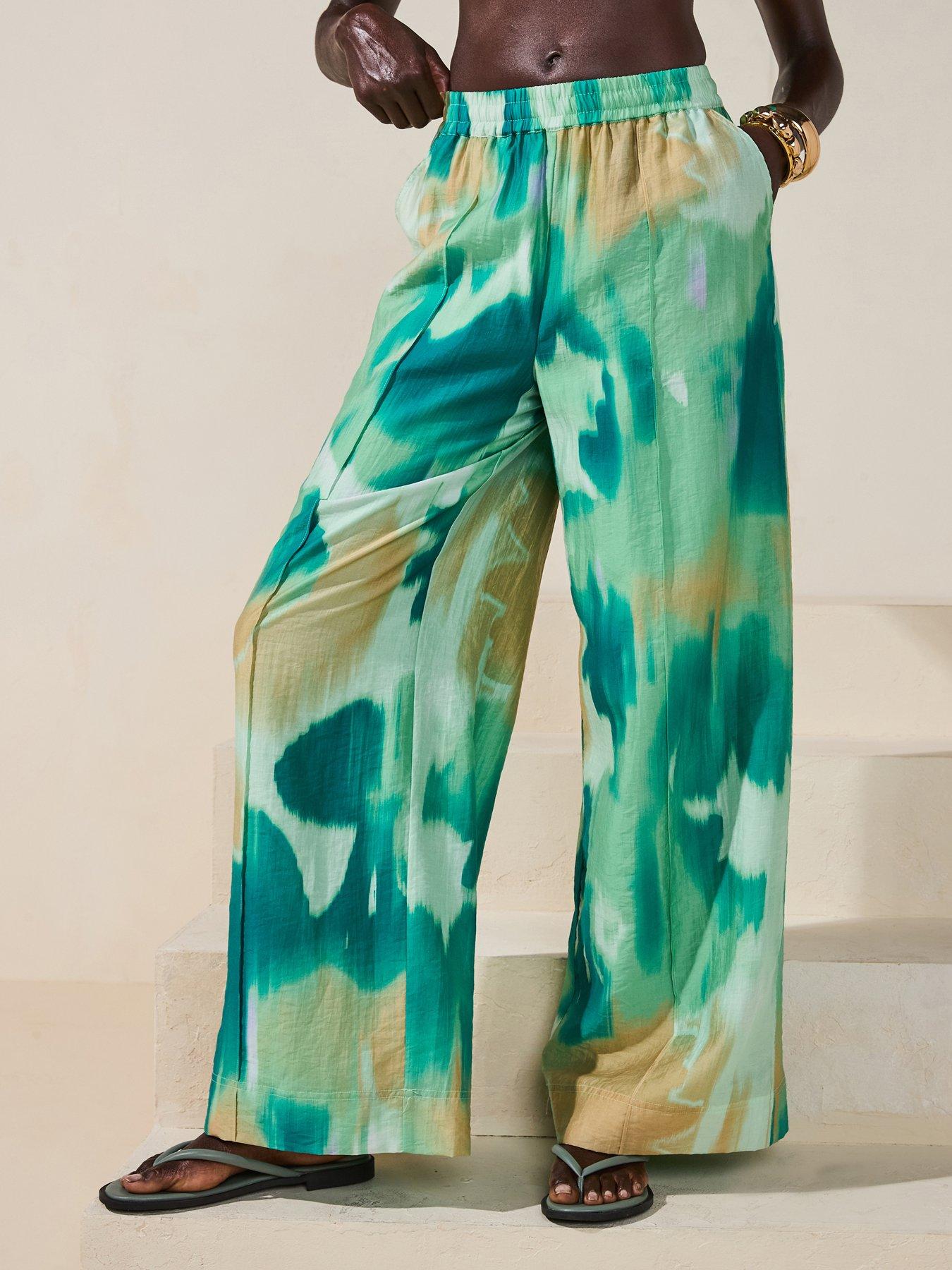 Rouge High Rise Wide Leg Trouser - Multi