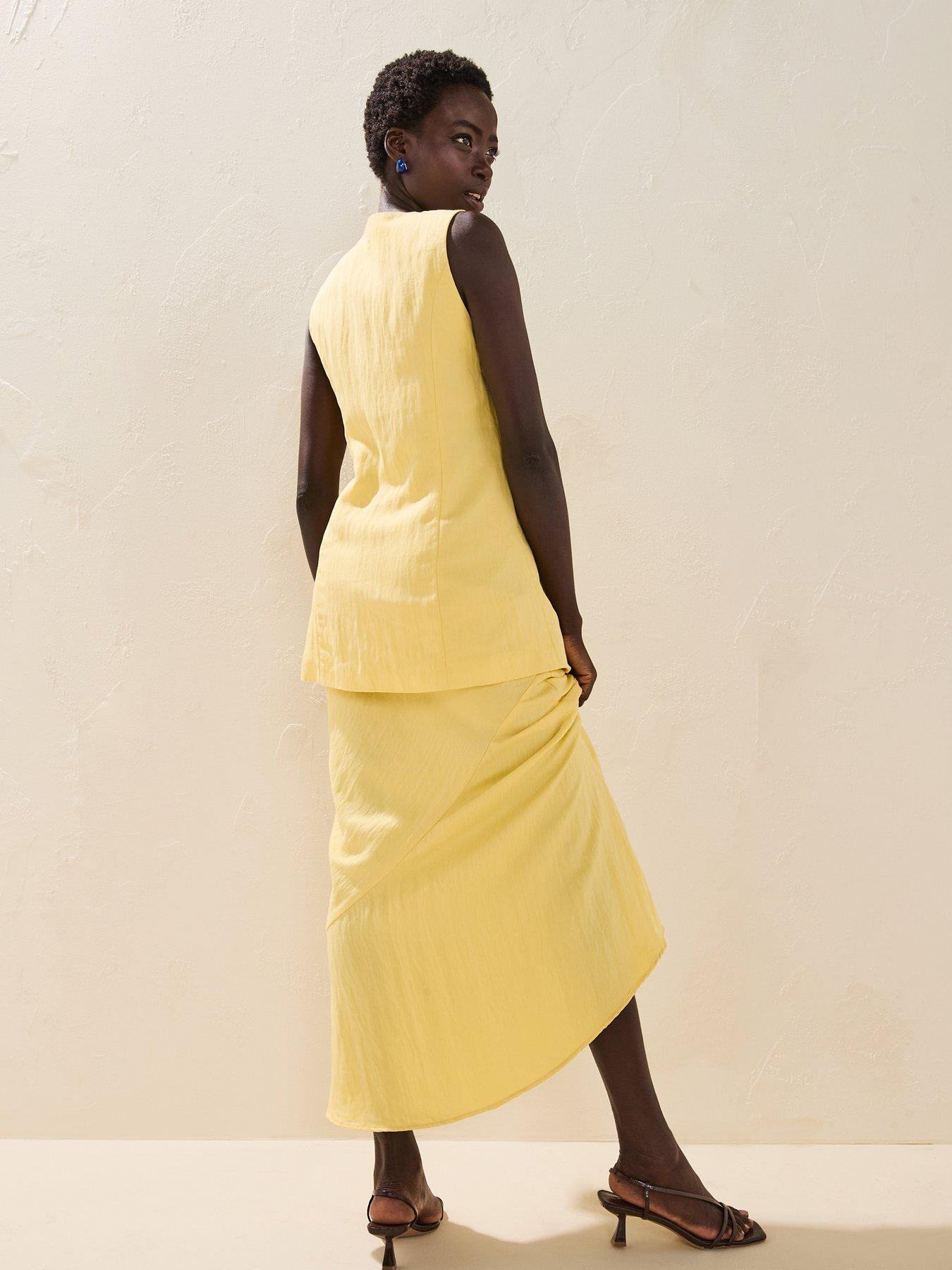 Image 5 of 6 of Rouge High Rise Maxi Skirt - Yellow