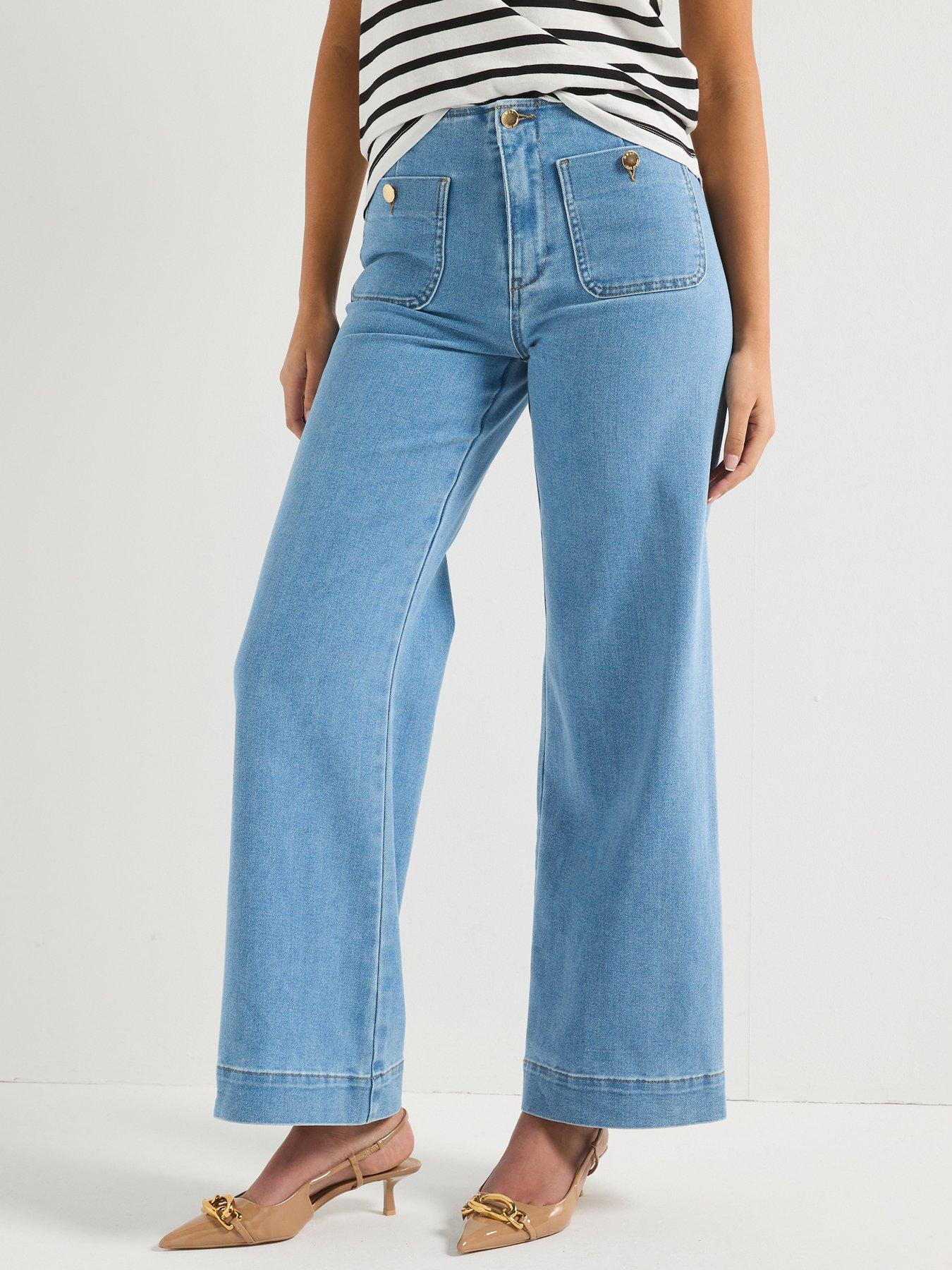 High Waist Jeans with Pockets