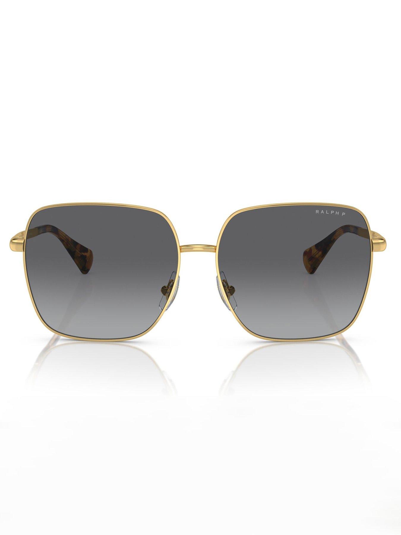 Image 3 of 4 of Ralph Square Sunglasses - Gold