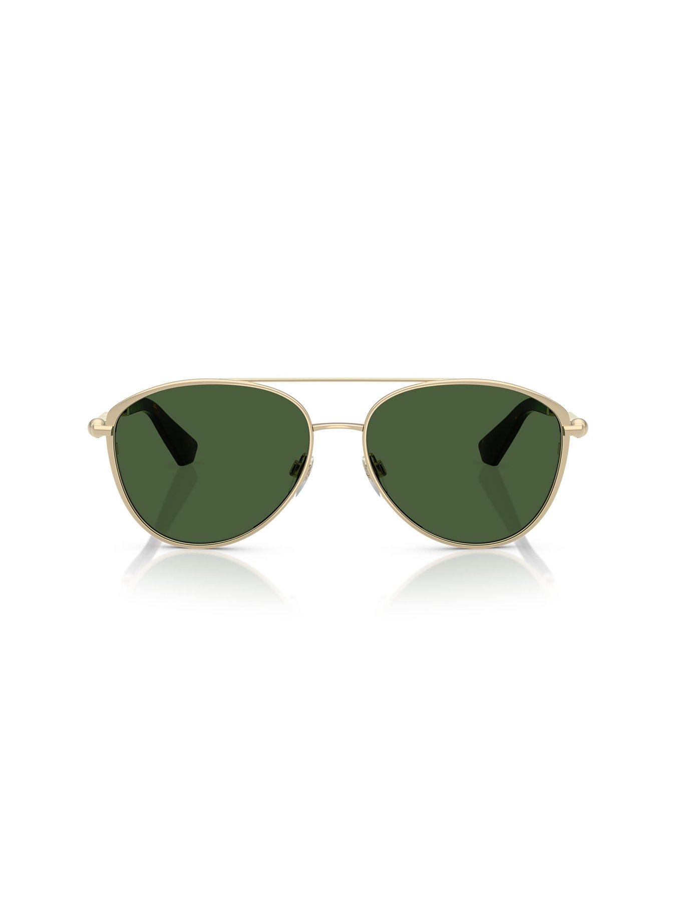  image of burberry-0be3157-pilot-sunglasses-gold