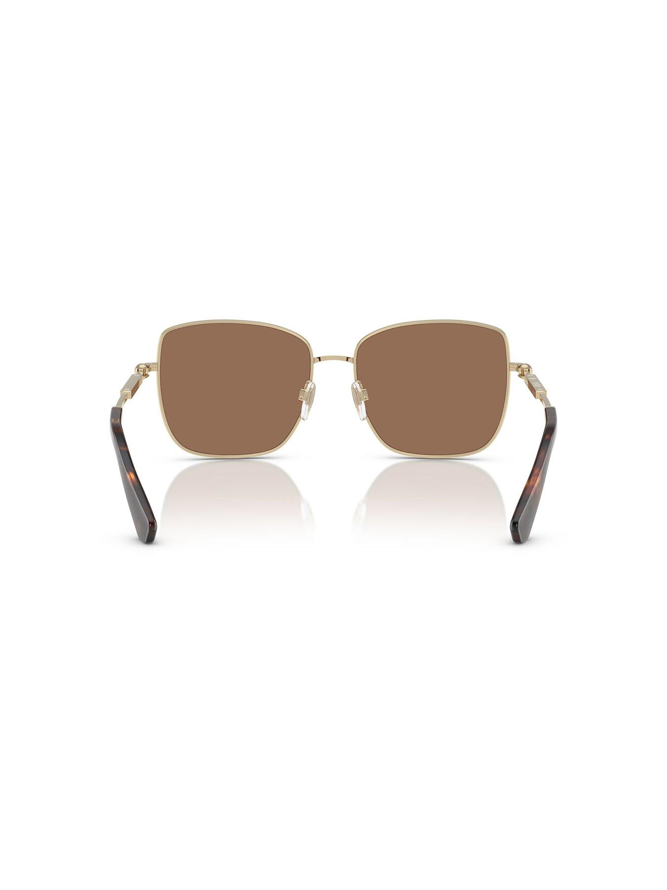 Image 4 of 4 of Burberry Square Sunglasses With Gold Metal Frame