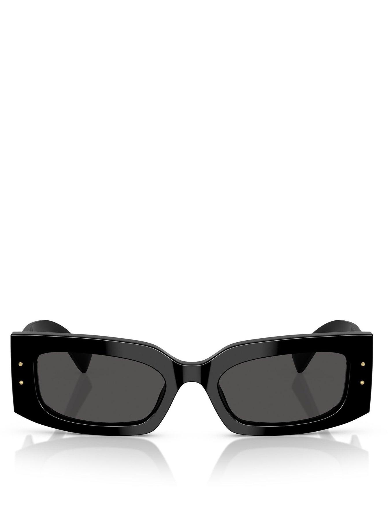  image of dolce-gabbana-rectangle-sunglasses-black