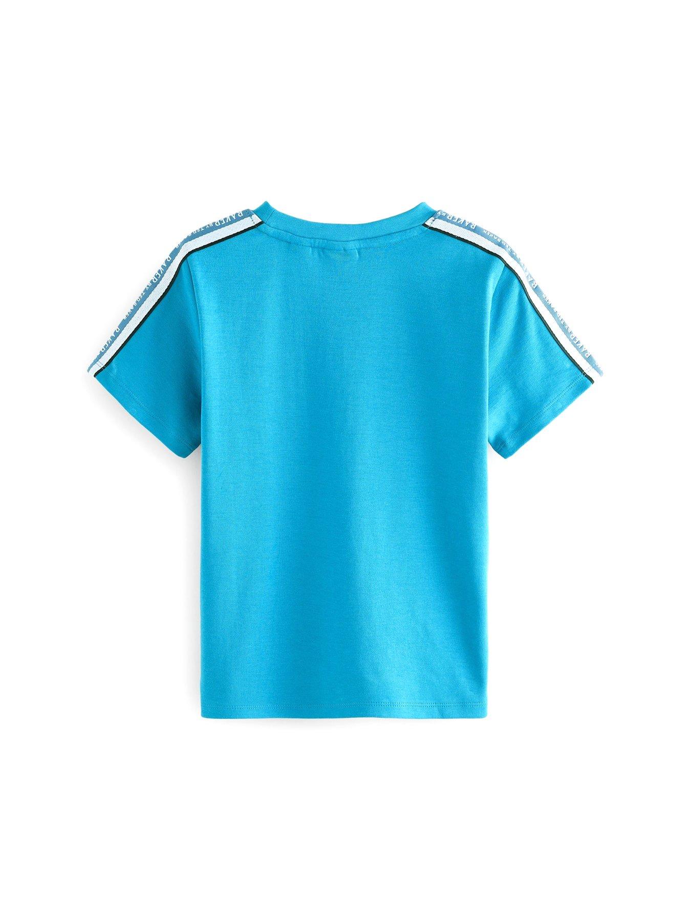 stillFront image of ted-baker-logo-stripe-t-shirt-blue