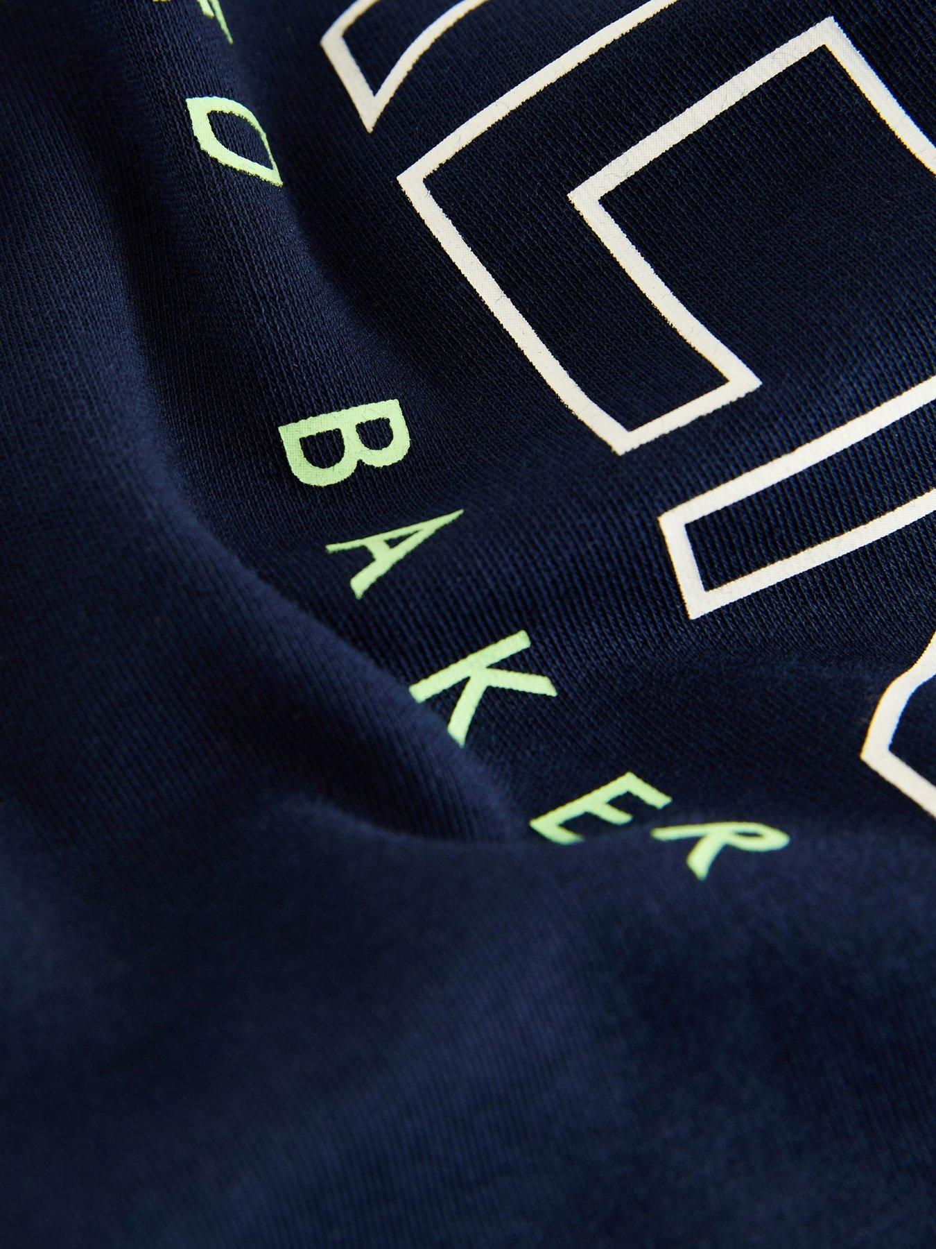  image of ted-baker-baby-graphic-romper-navy