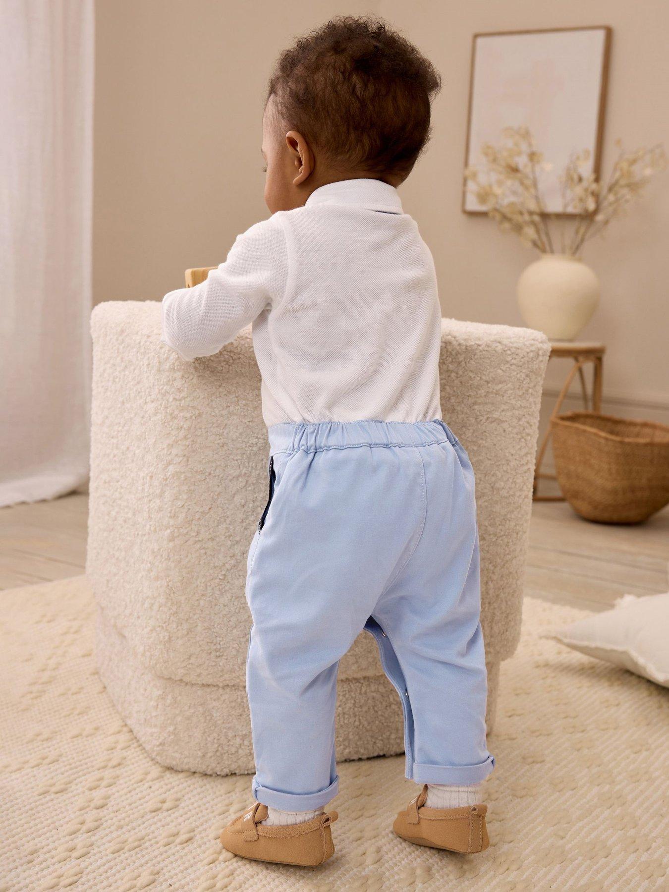  image of ted-baker-baby-boys-smart-mock-romper-blue