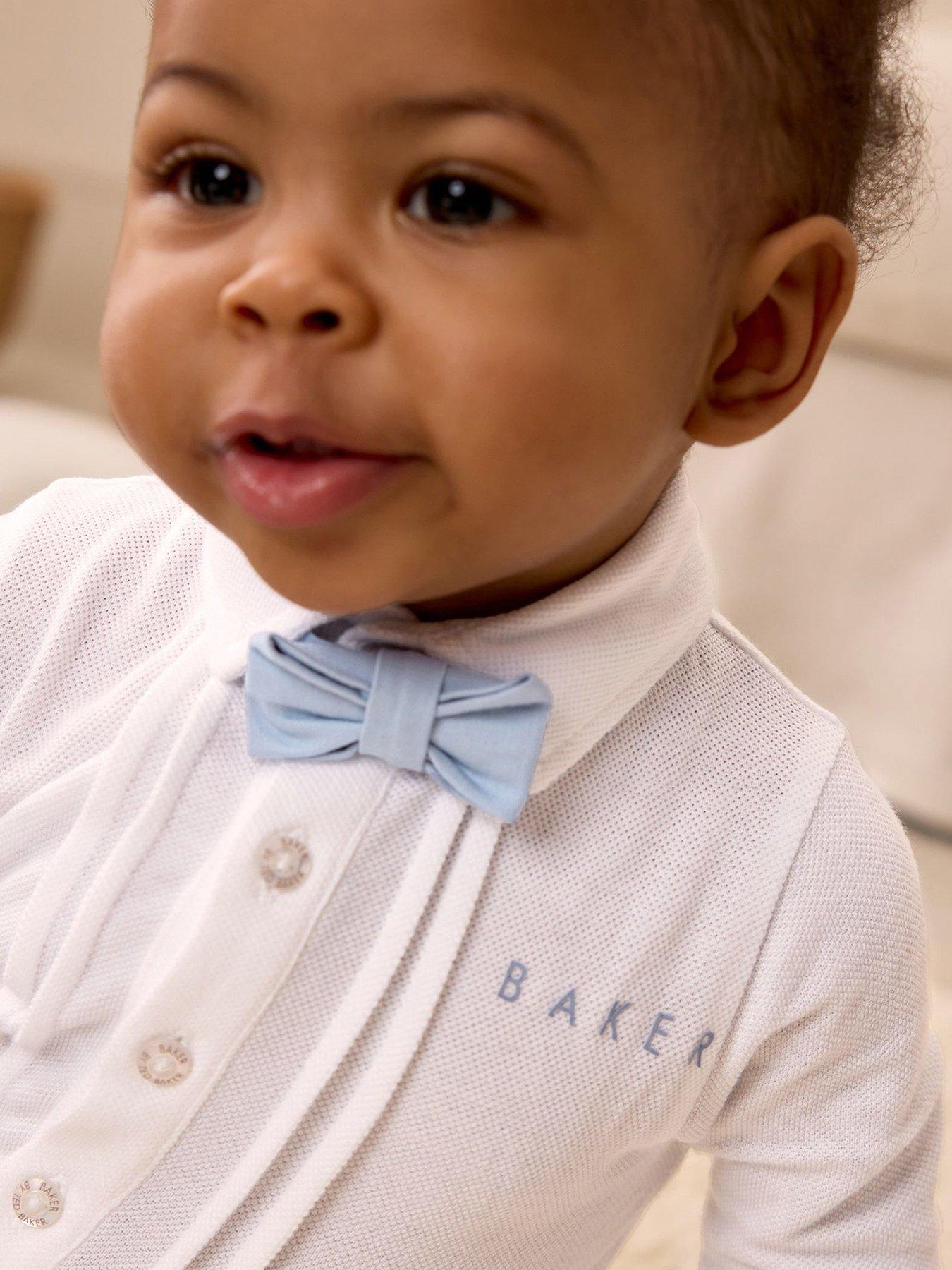  image of ted-baker-baby-boys-smart-mock-romper-blue