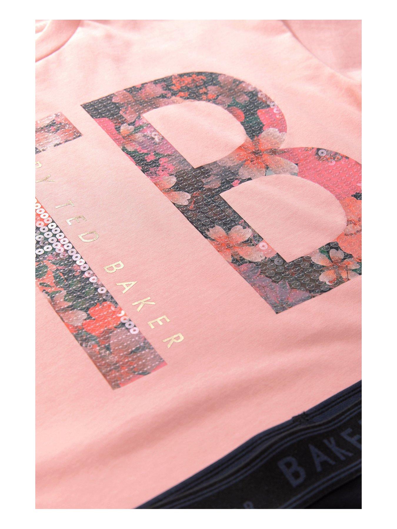  image of ted-baker-top-amp-nbspflare-legging-set-pink