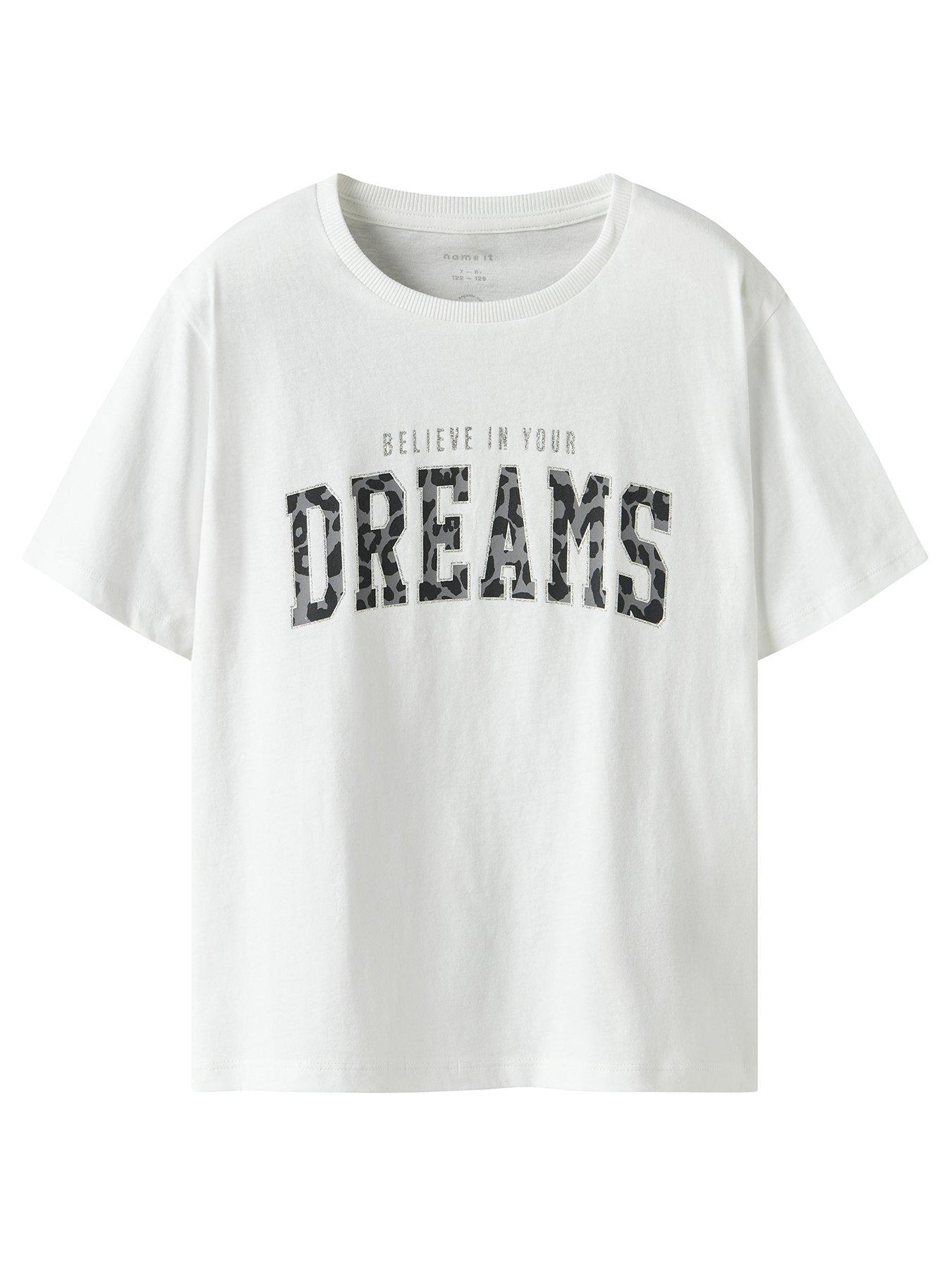 undefined Girls Dreams Short Sleeve T-shirt - Bright White
