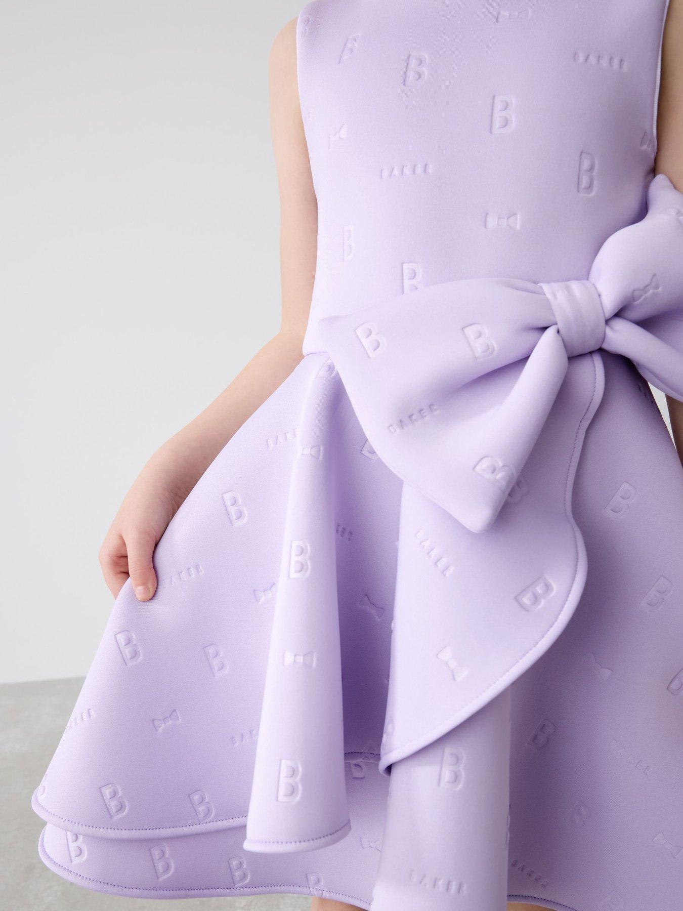 purple dress ted baker Buy Baker by Ted Baker Lilac Purple Lace Overlay 3D Corsage Dress from Next  USA