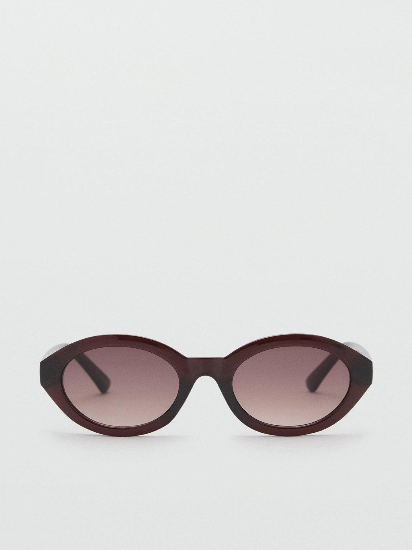 undefined Oval Frame Sunglasses - Brown