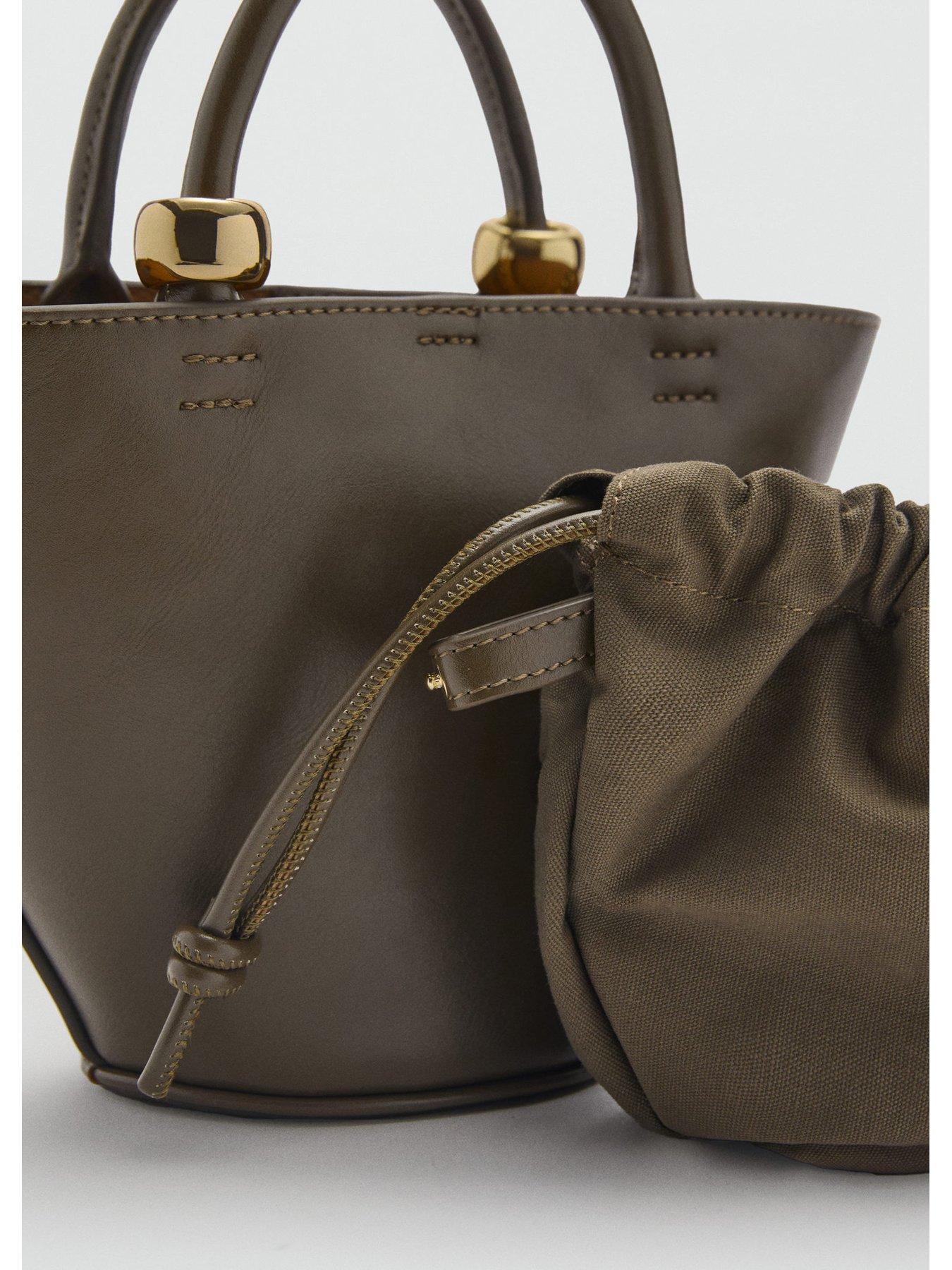  image of mango-mini-shopper-bag-with-metallic-detail