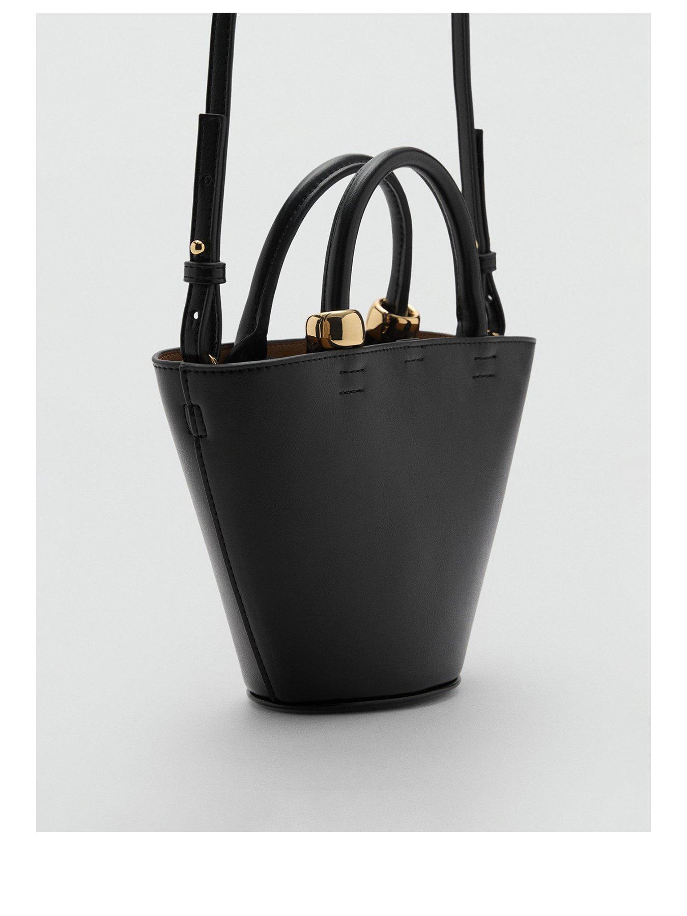  image of mango-mini-shopper-bag-with-metallic-detail