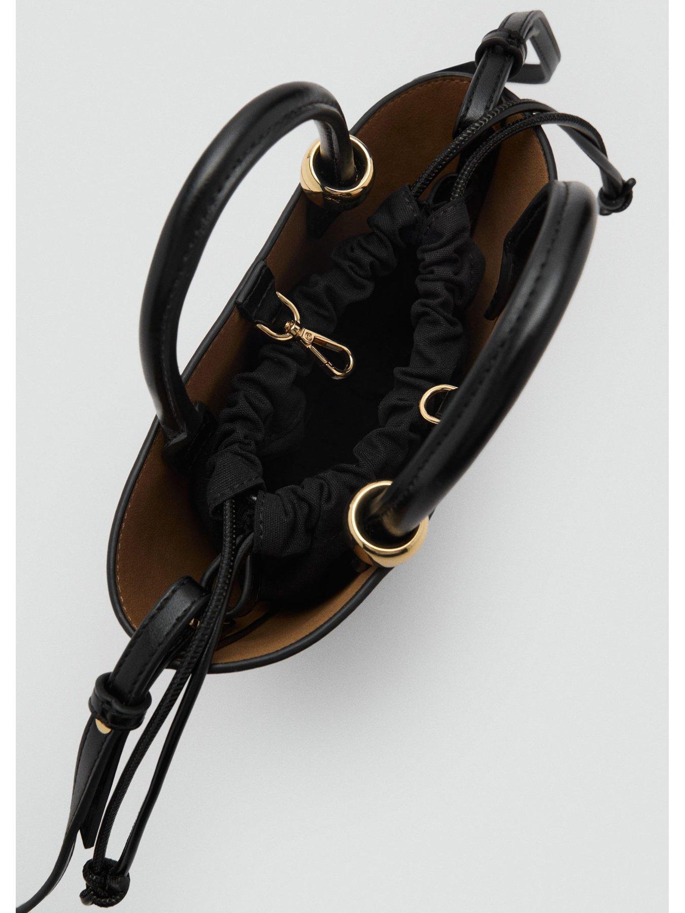  image of mango-mini-shopper-bag-with-metallic-detail