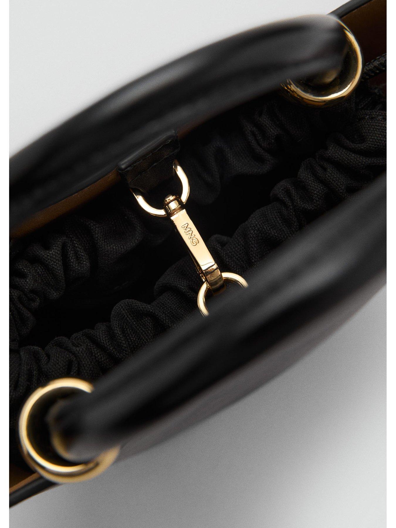  image of mango-mini-shopper-bag-with-metallic-detail