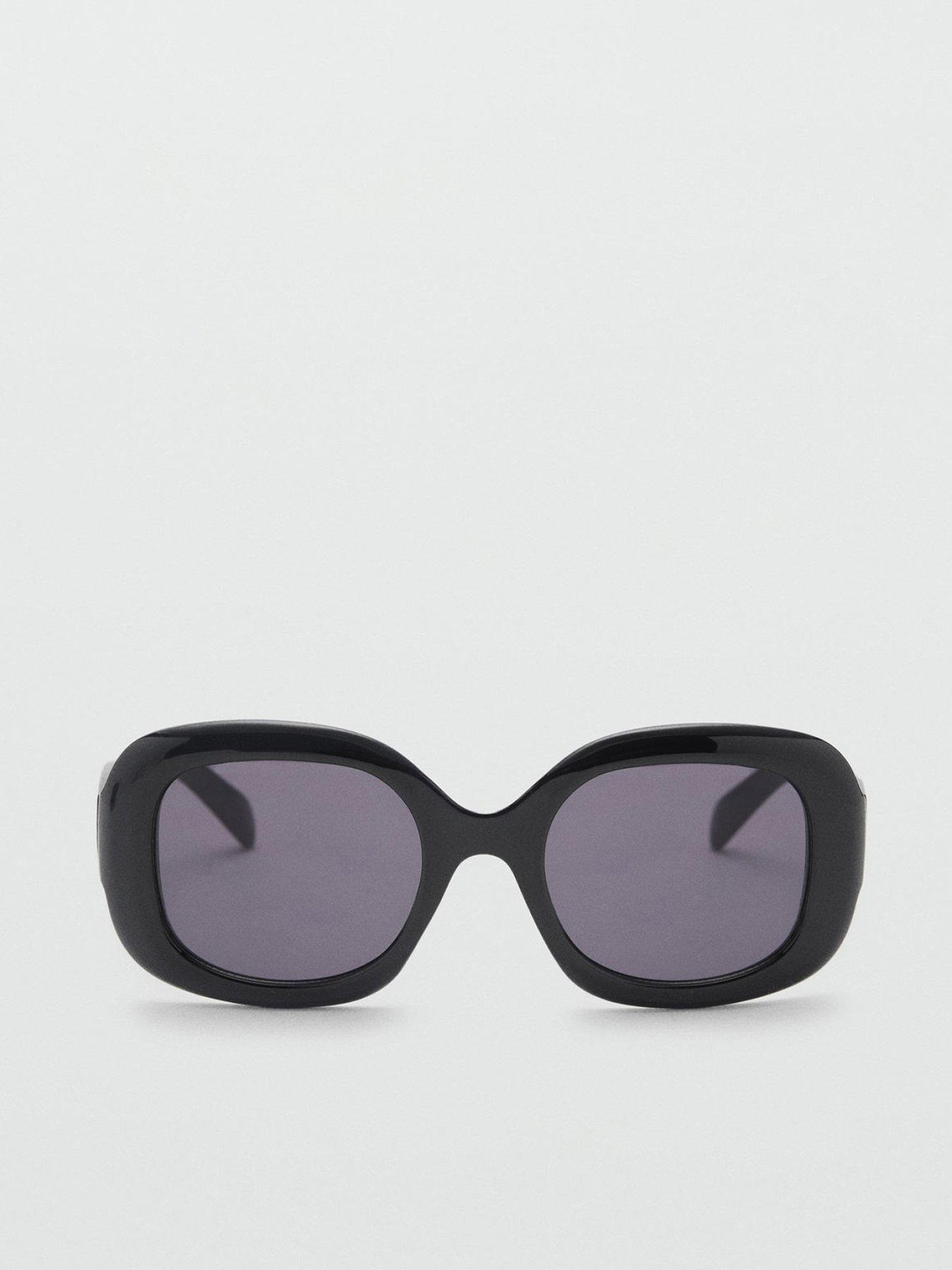  image of mango-squared-frame-sunglasses-black