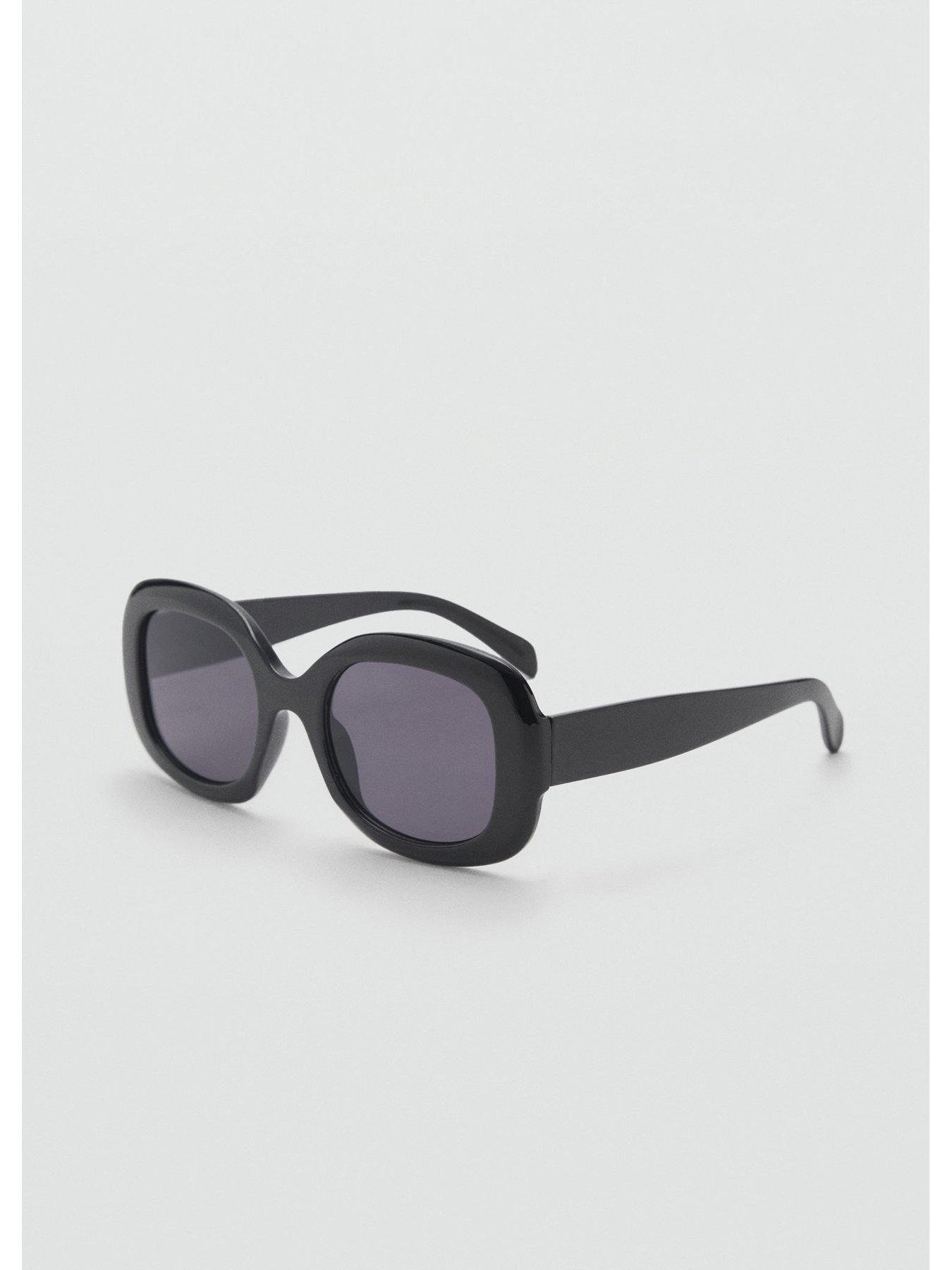 image of mango-squared-frame-sunglasses-black