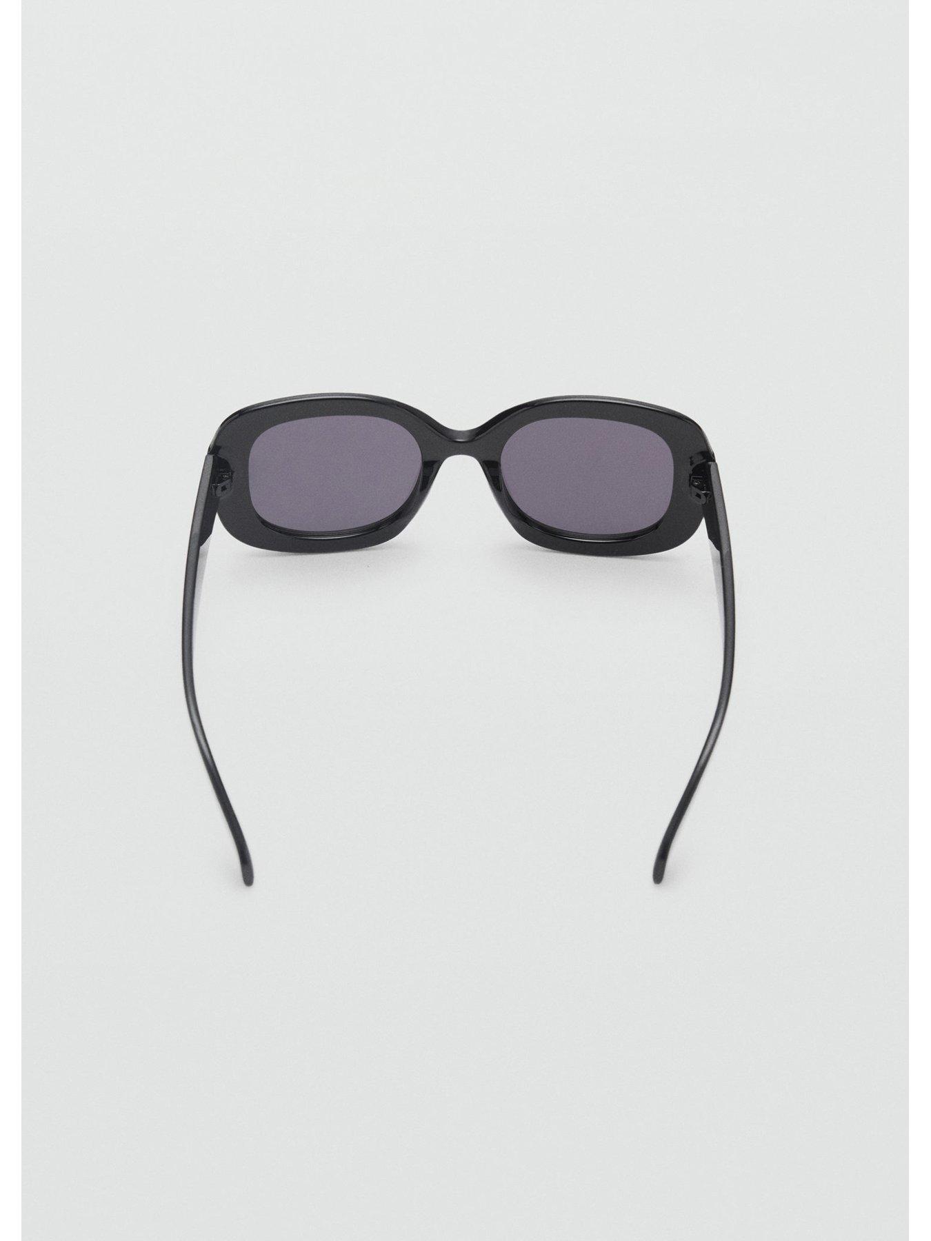  image of mango-squared-frame-sunglasses-black