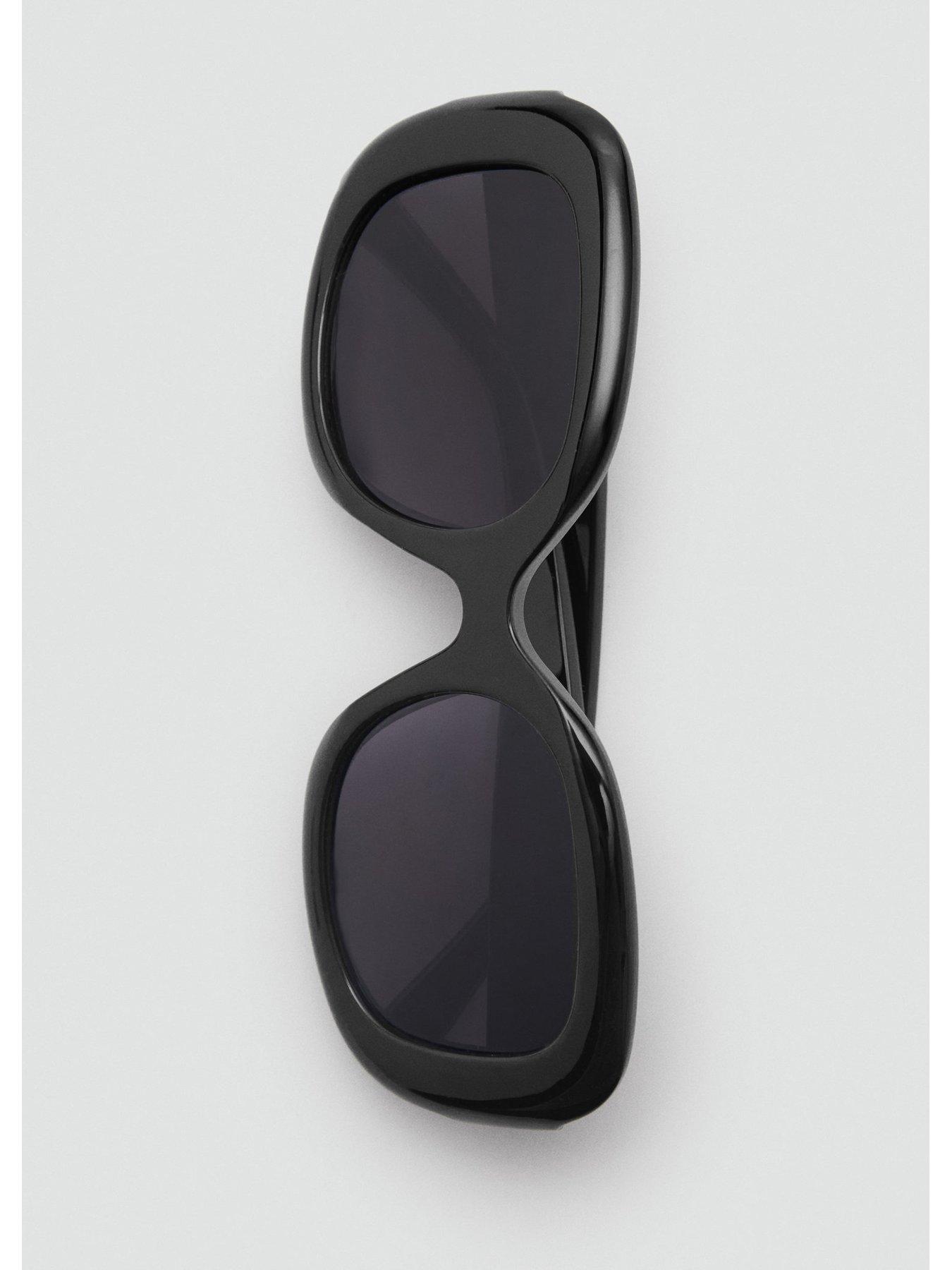  image of mango-squared-frame-sunglasses-black