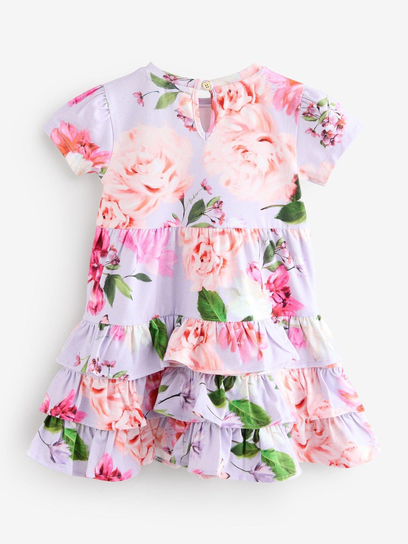  image of ted-baker-girls-floral-dress-purple
